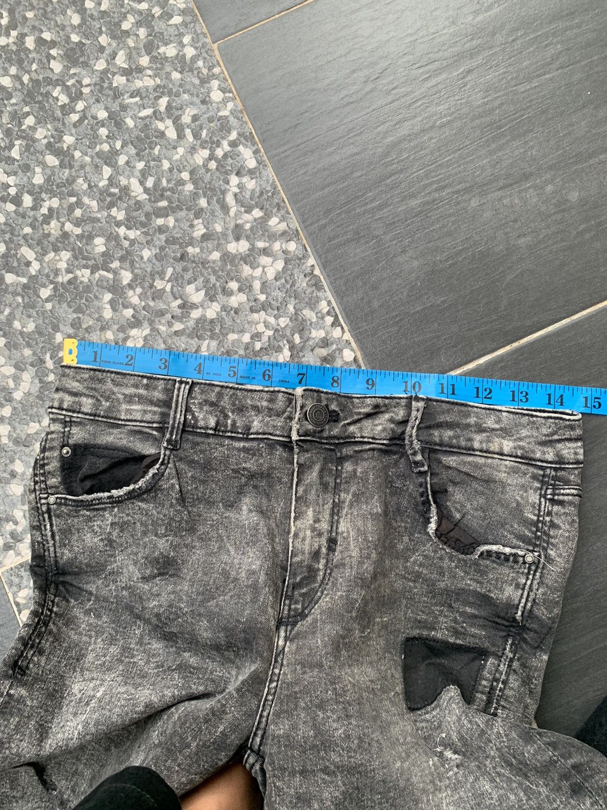 Zara Zara Acid Wash Distressed Denim Size US 29 - 17 Thumbnail