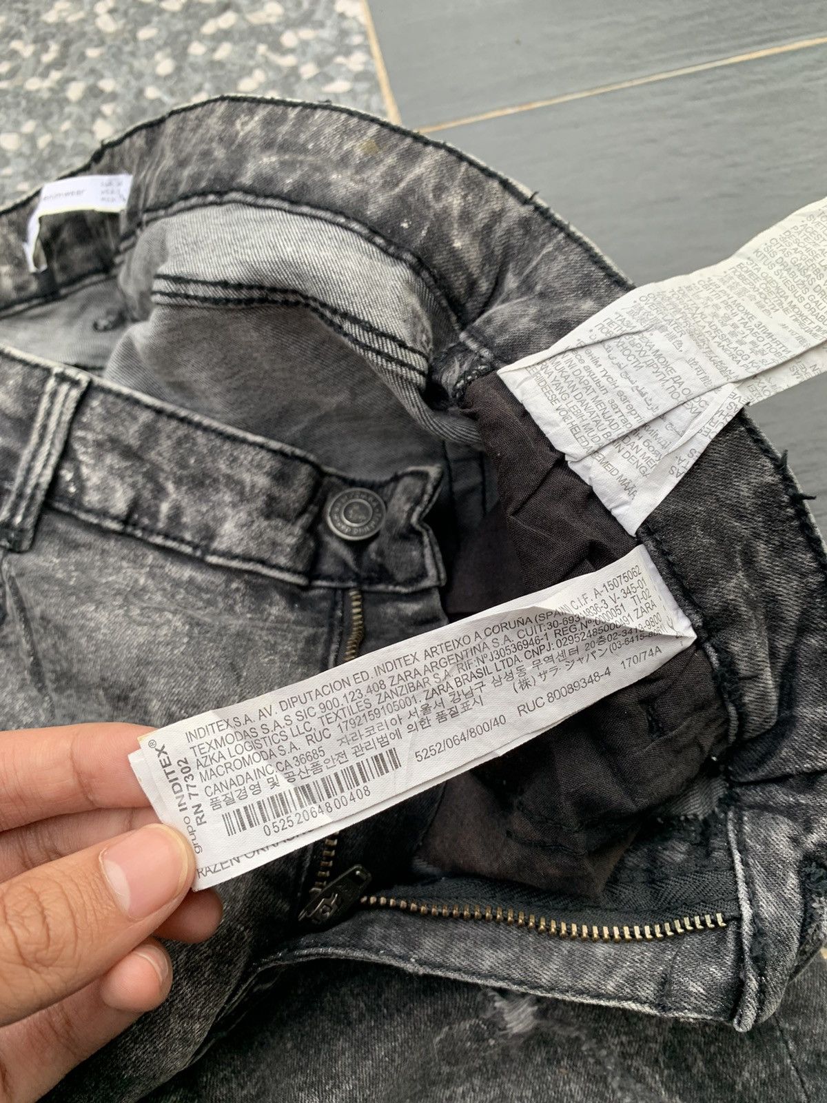 Zara Zara Acid Wash Distressed Denim Size US 29 - 9 Thumbnail