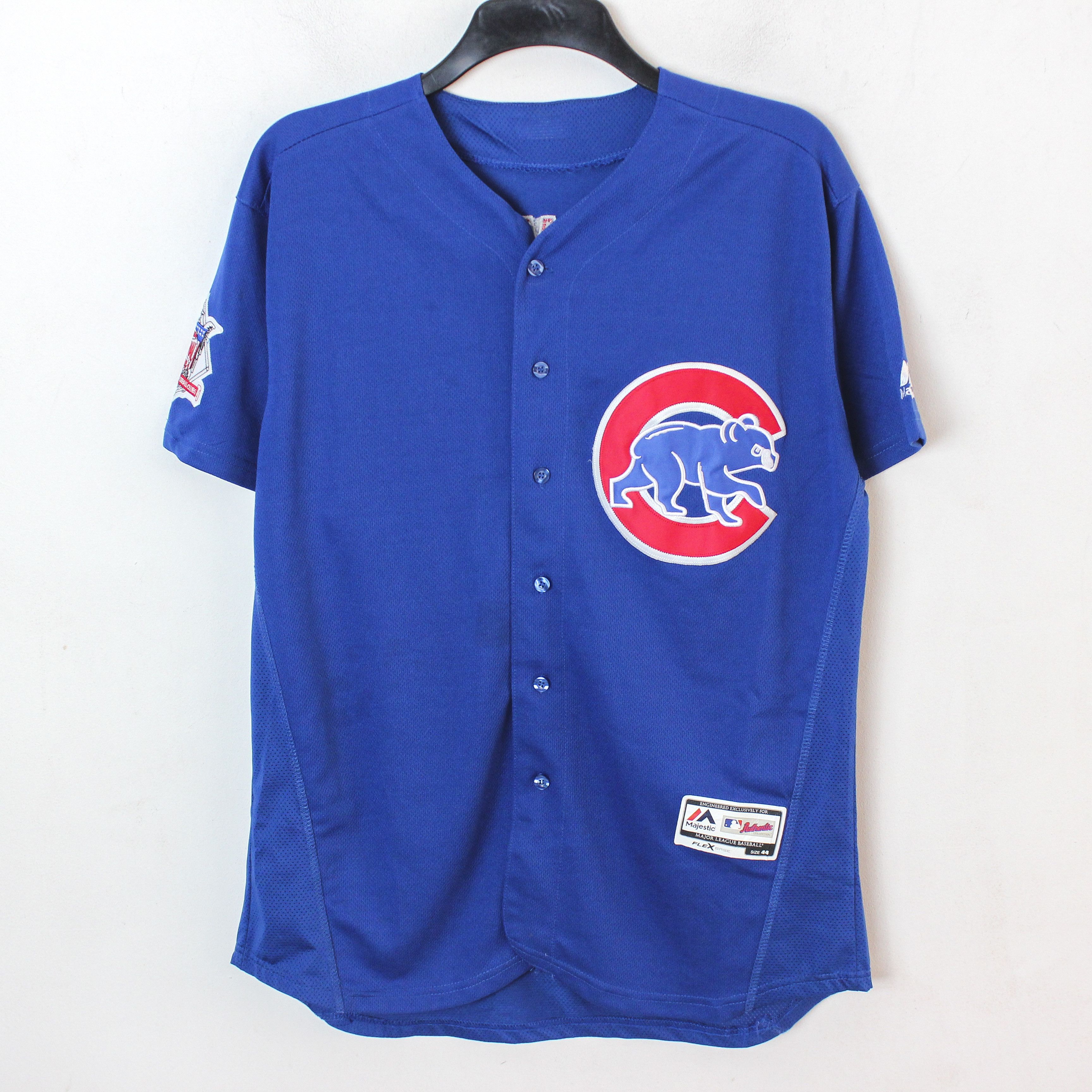 MLB × Majestic CHICAGO CUBS shirt #22 JASON HEYWARD 44 embroiderey jersey Size US XL / EU 56 / 4 - 2 Thumbnail