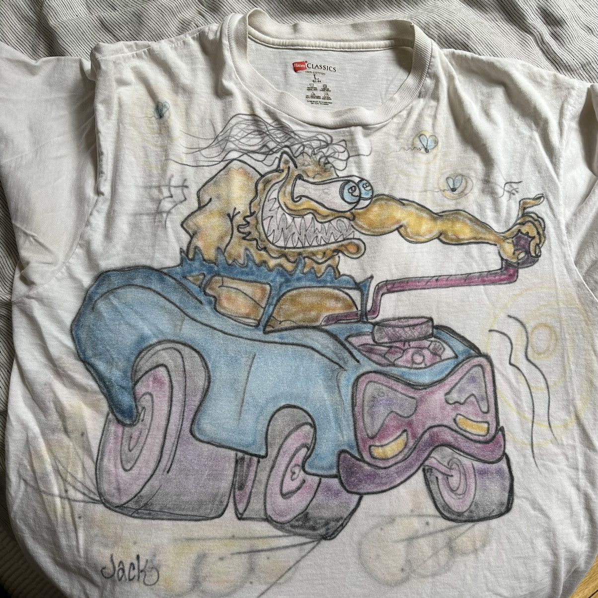 Other × Vintage Vintage 90s 00s Monster Hot Rod Car Aibrush Jack Graphic Tee Size US L / EU 52-54 / 3 - 6 Thumbnail