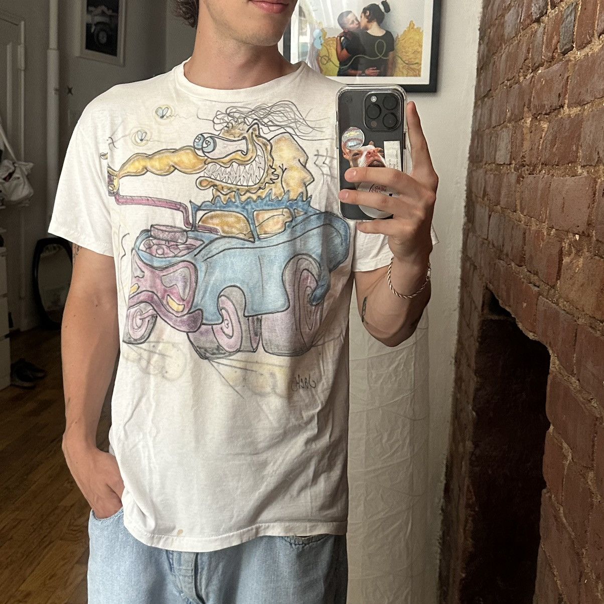 Other × Vintage Vintage 90s 00s Monster Hot Rod Car Aibrush Jack Graphic Tee Size US L / EU 52-54 / 3 - 1 Thumbnail