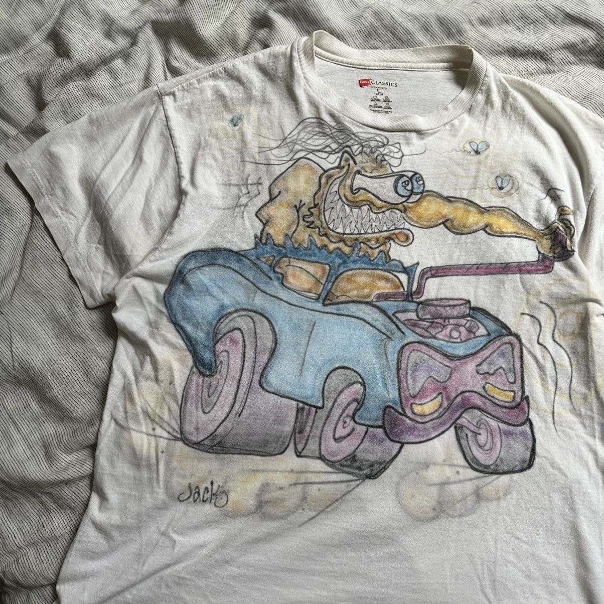 Other × Vintage Vintage 90s 00s Monster Hot Rod Car Aibrush Jack Graphic Tee Size US L / EU 52-54 / 3 - 4 Thumbnail