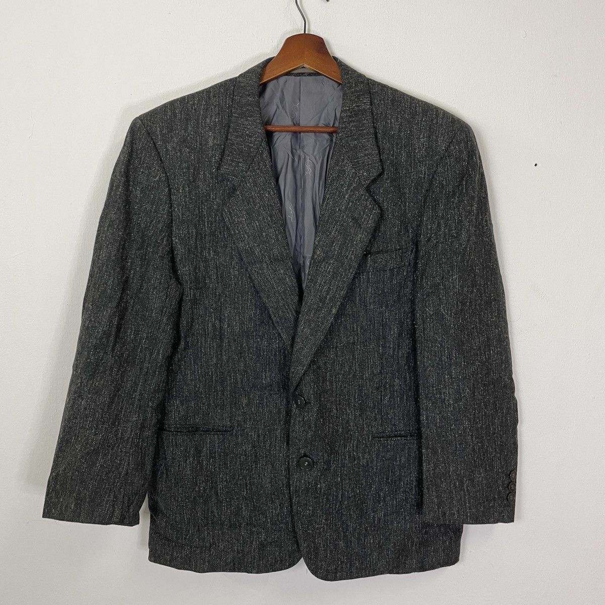 Vintage Vintage Yves Saint Laurent Blazer Coat Jacket Size US M / EU 48-50 / 2 - 2 Thumbnail