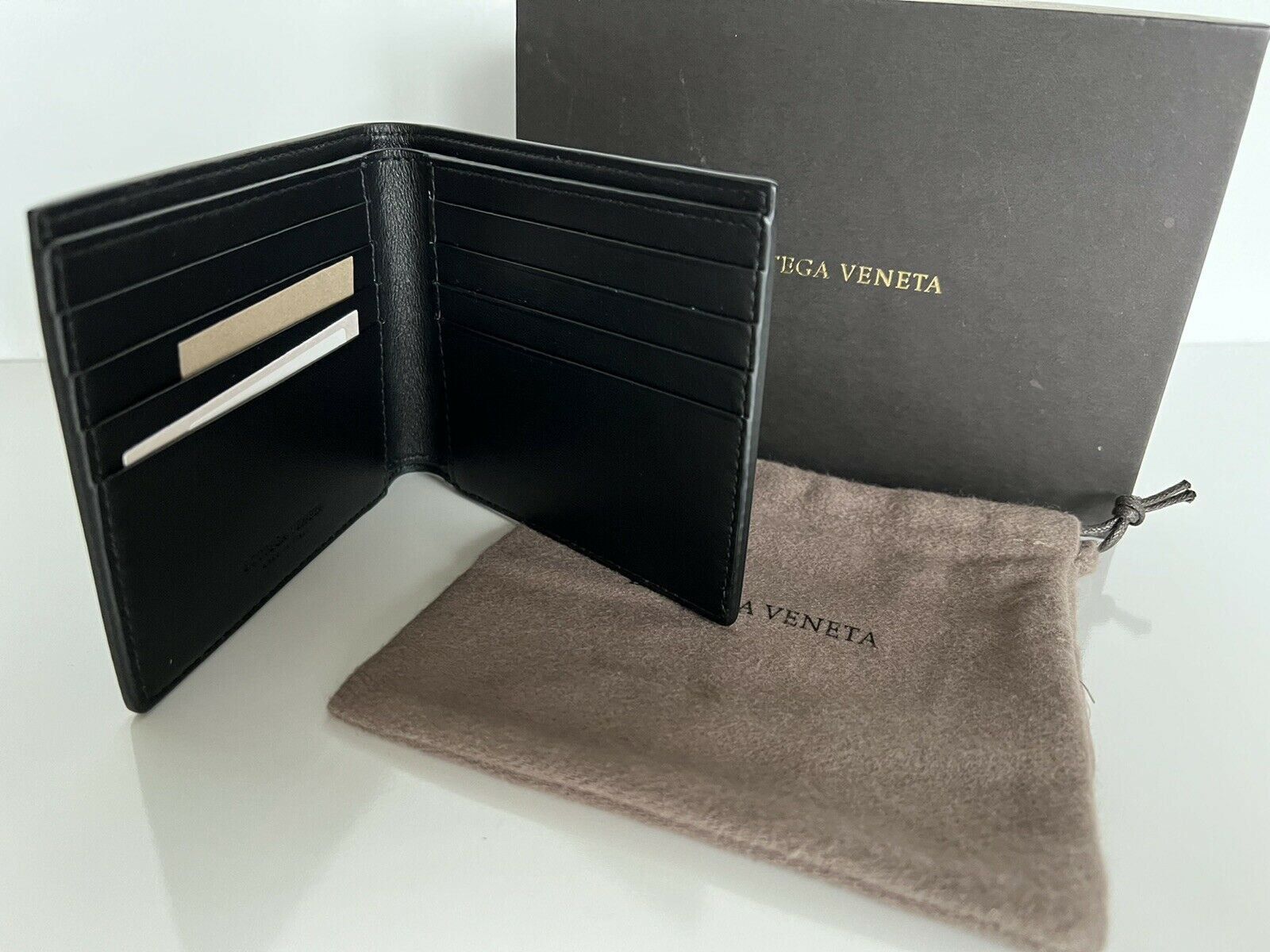 Bottega Veneta Wallet in Black & Blue Size ONE SIZE - 4 Thumbnail