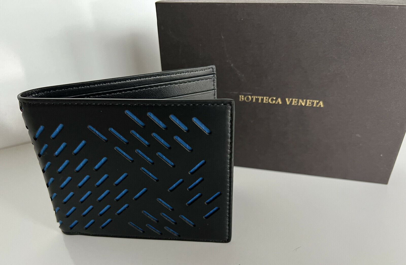 Bottega Veneta Wallet in Black & Blue Size ONE SIZE - 6 Thumbnail