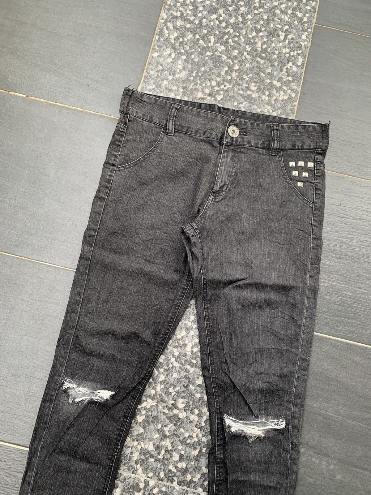 If Six Was Nine Glad News Punkster Distressed Denim Size US 31 - 2 Thumbnail