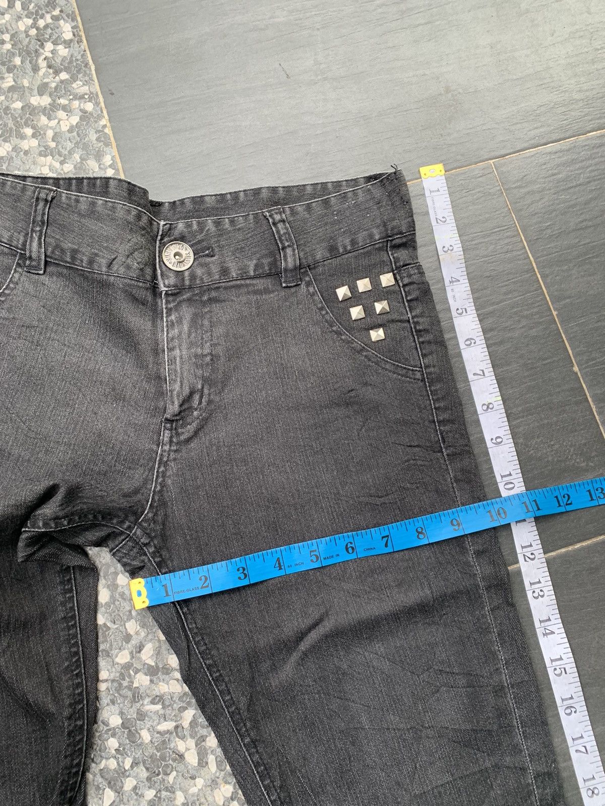 If Six Was Nine Glad News Punkster Distressed Denim Size US 31 - 12 Thumbnail