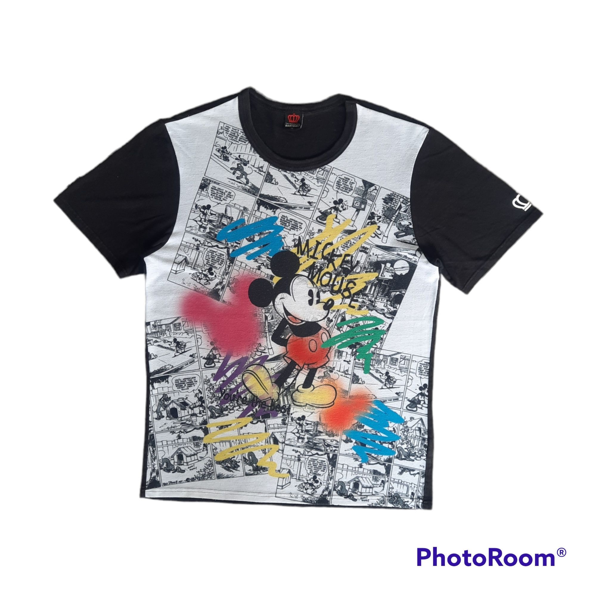 Japanese Brand 🔥Disney mickey mouse x baby doll overprint cartoon tshirt Size M / US 6-8 / IT 42-44 - 1 Thumbnail