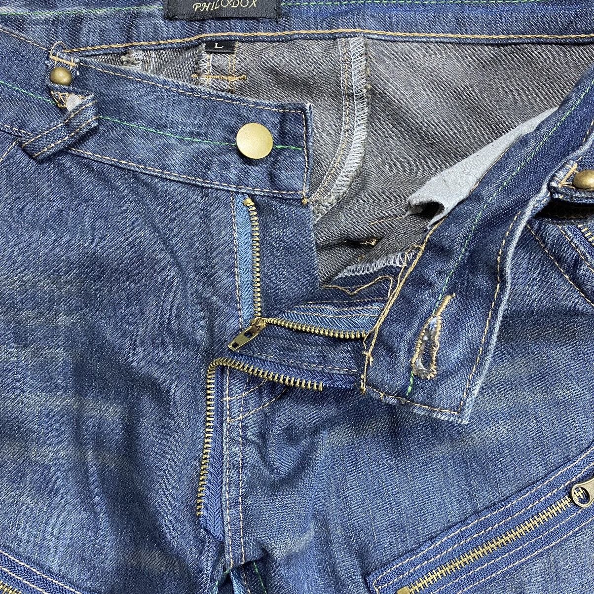 Other Vintage Japanese Multi Pocket Zipper Denim Jeans Size US 34 / EU 50 - 8 Thumbnail