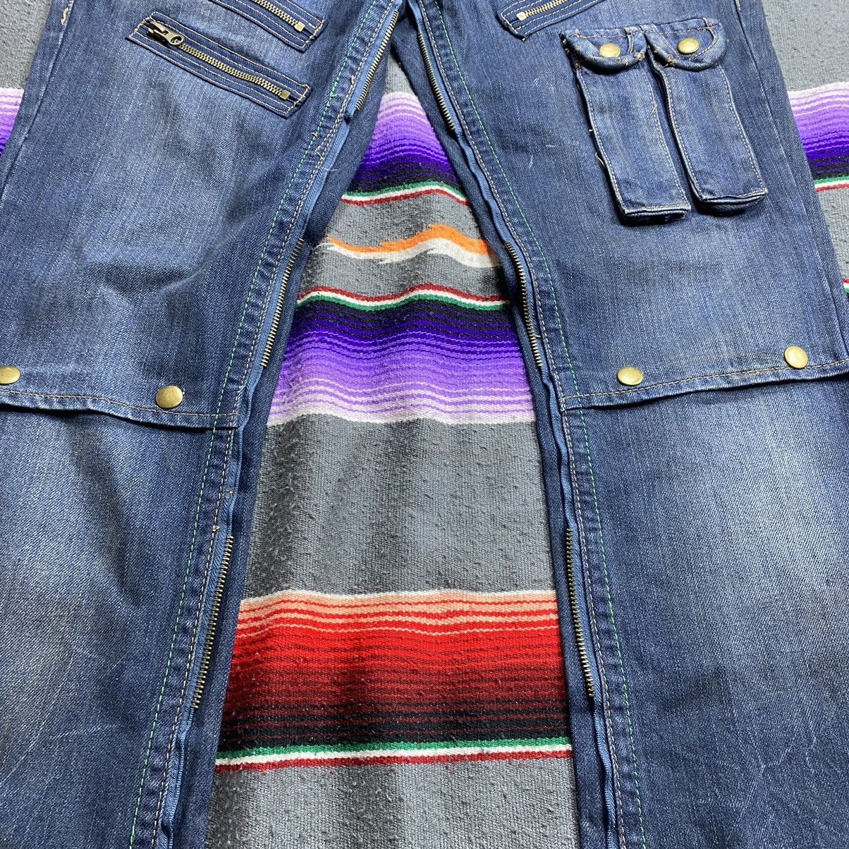 Other Vintage Japanese Multi Pocket Zipper Denim Jeans Size US 34 / EU 50 - 6 Thumbnail