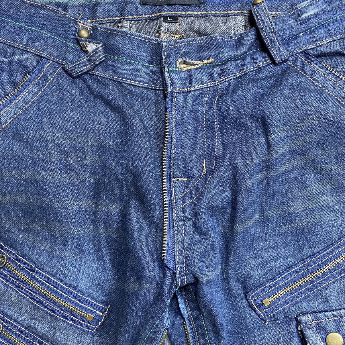 Other Vintage Japanese Multi Pocket Zipper Denim Jeans Size US 34 / EU 50 - 7 Thumbnail
