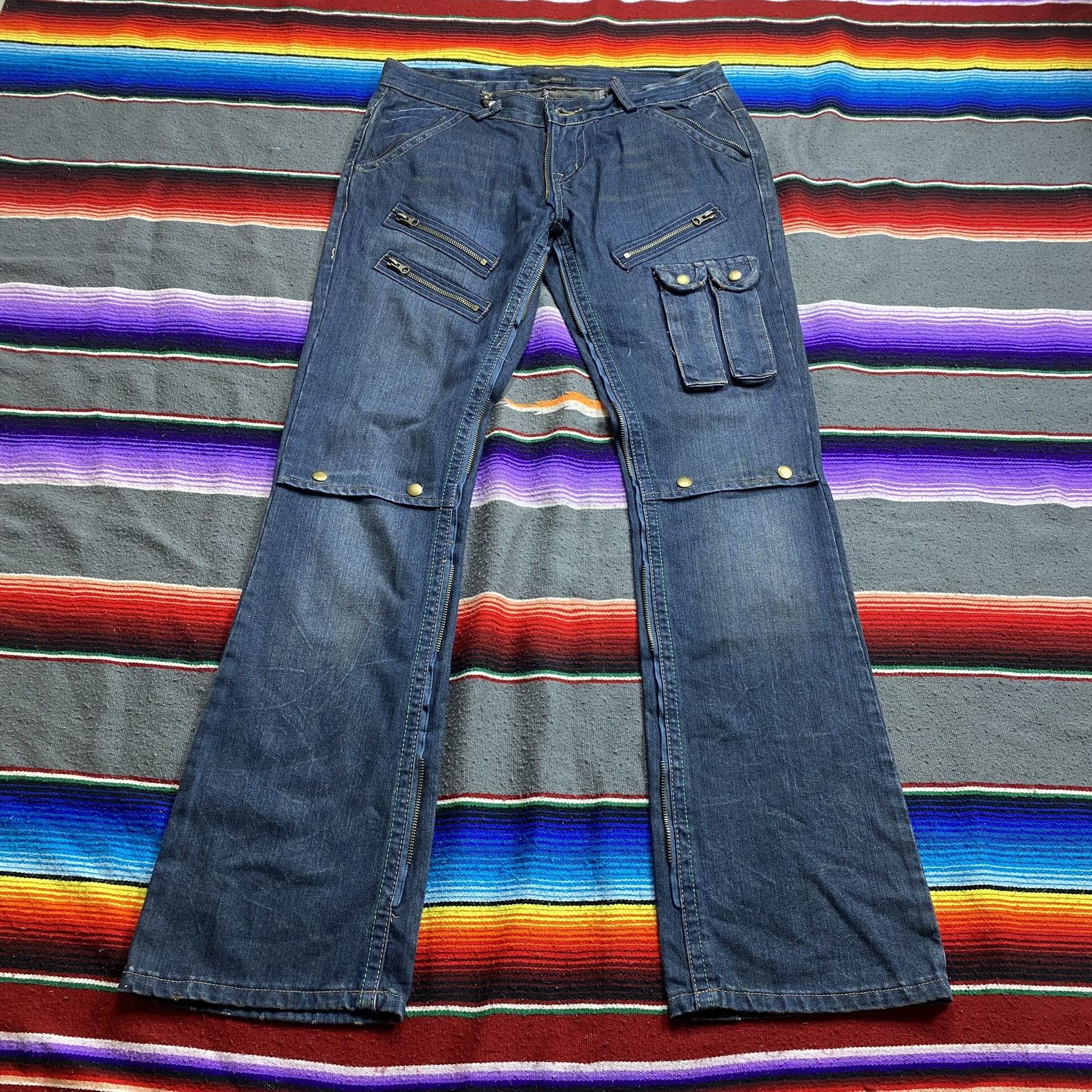 Other Vintage Japanese Multi Pocket Zipper Denim Jeans Size US 34 / EU 50 - 3 Thumbnail