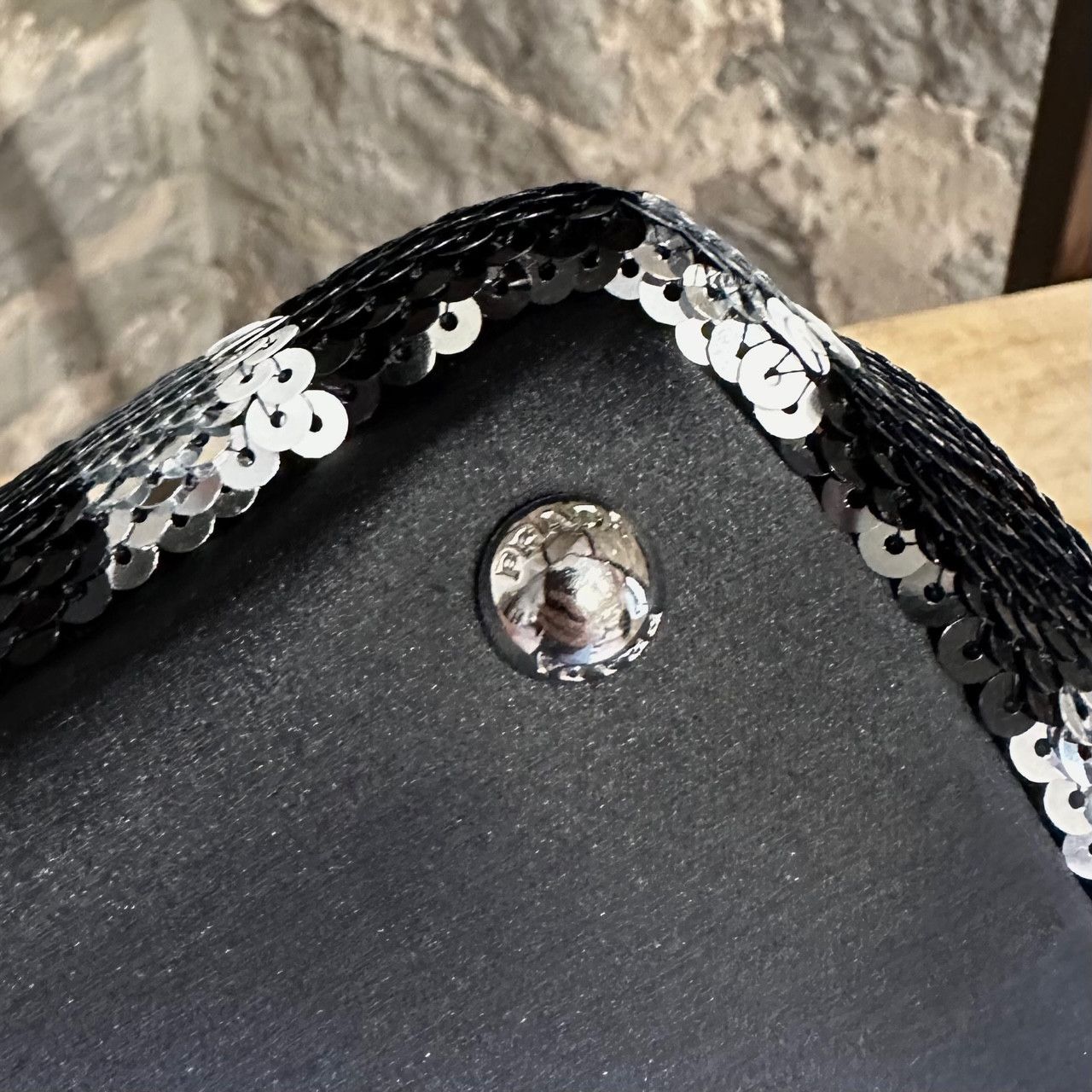 Prada Prada Twoway Kanapa Black Silver Sequined Satin Mini Tote Size ONE SIZE - 7 Thumbnail