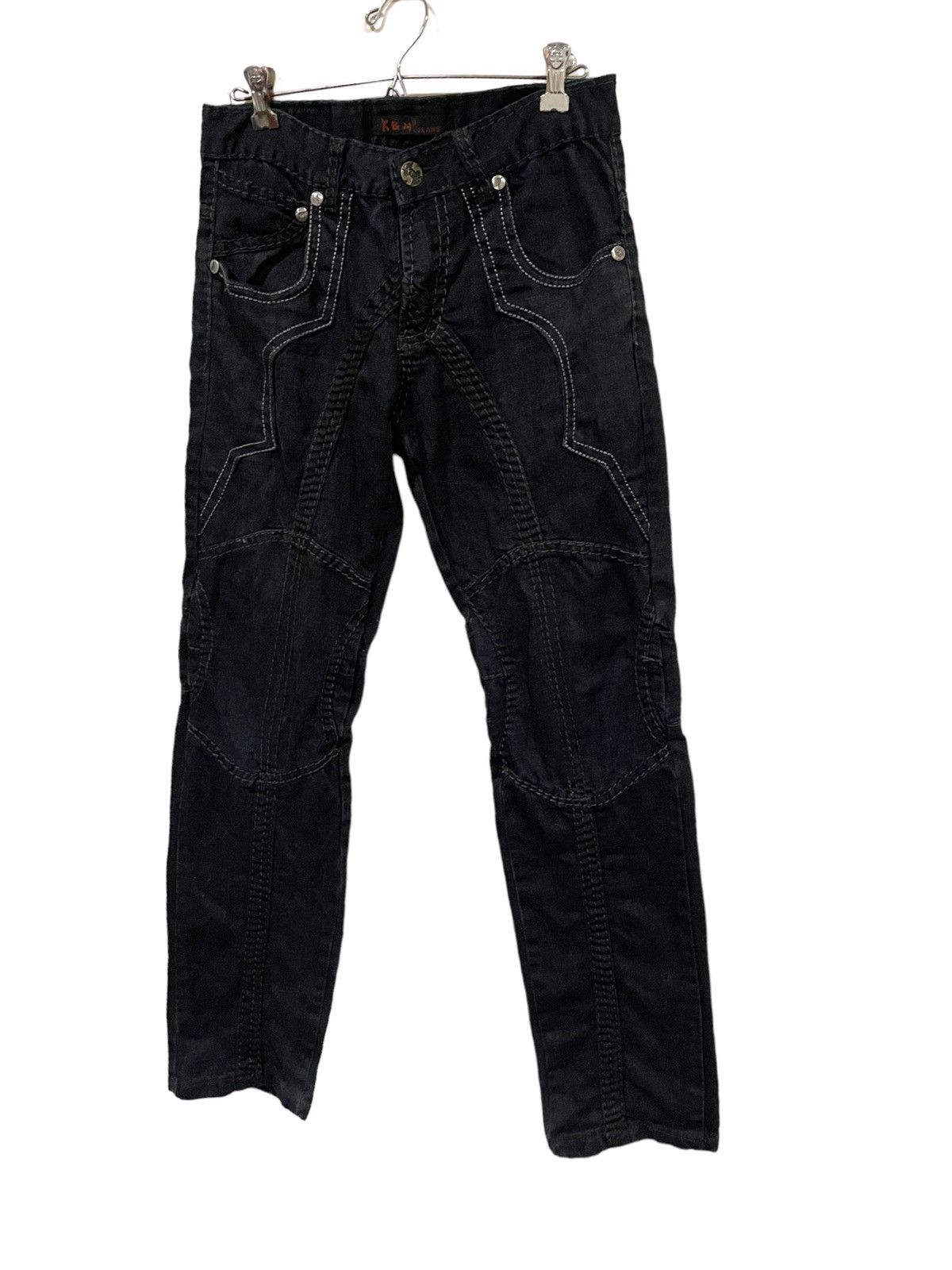 Japanese Brand Kosmo Lupo TKL Distressed Denim Size US 32 / EU 48 - 4 Thumbnail