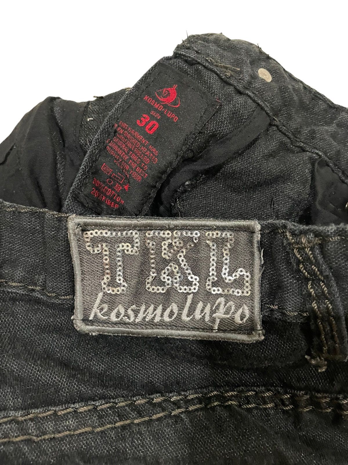 Japanese Brand Kosmo Lupo TKL Distressed Denim Size US 32 / EU 48 - 17 Thumbnail
