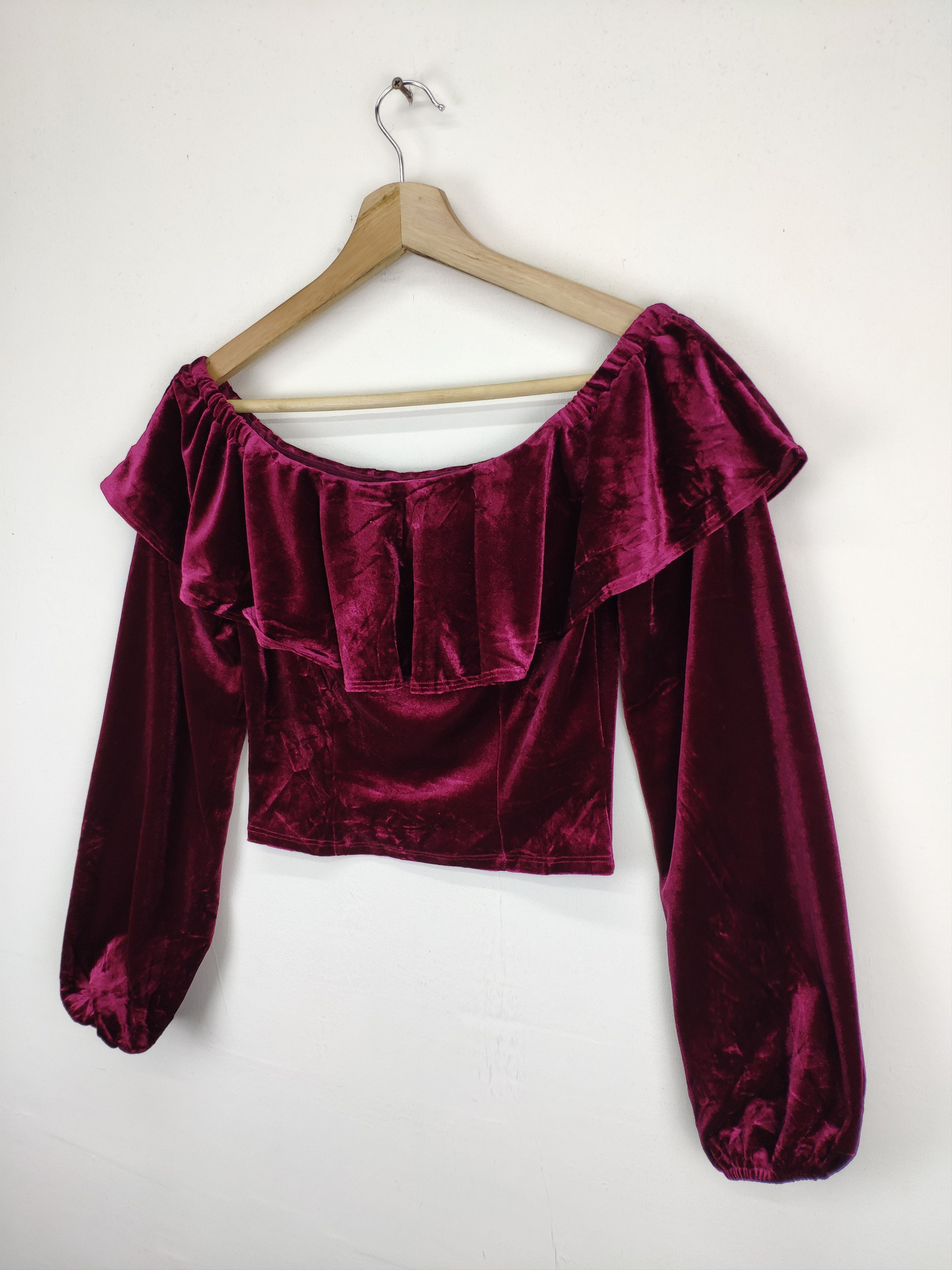 Forever 21 Summer Cropped Top Velvet Forever 21 Size M / US 6-8 / IT 42-44 - 5 Thumbnail