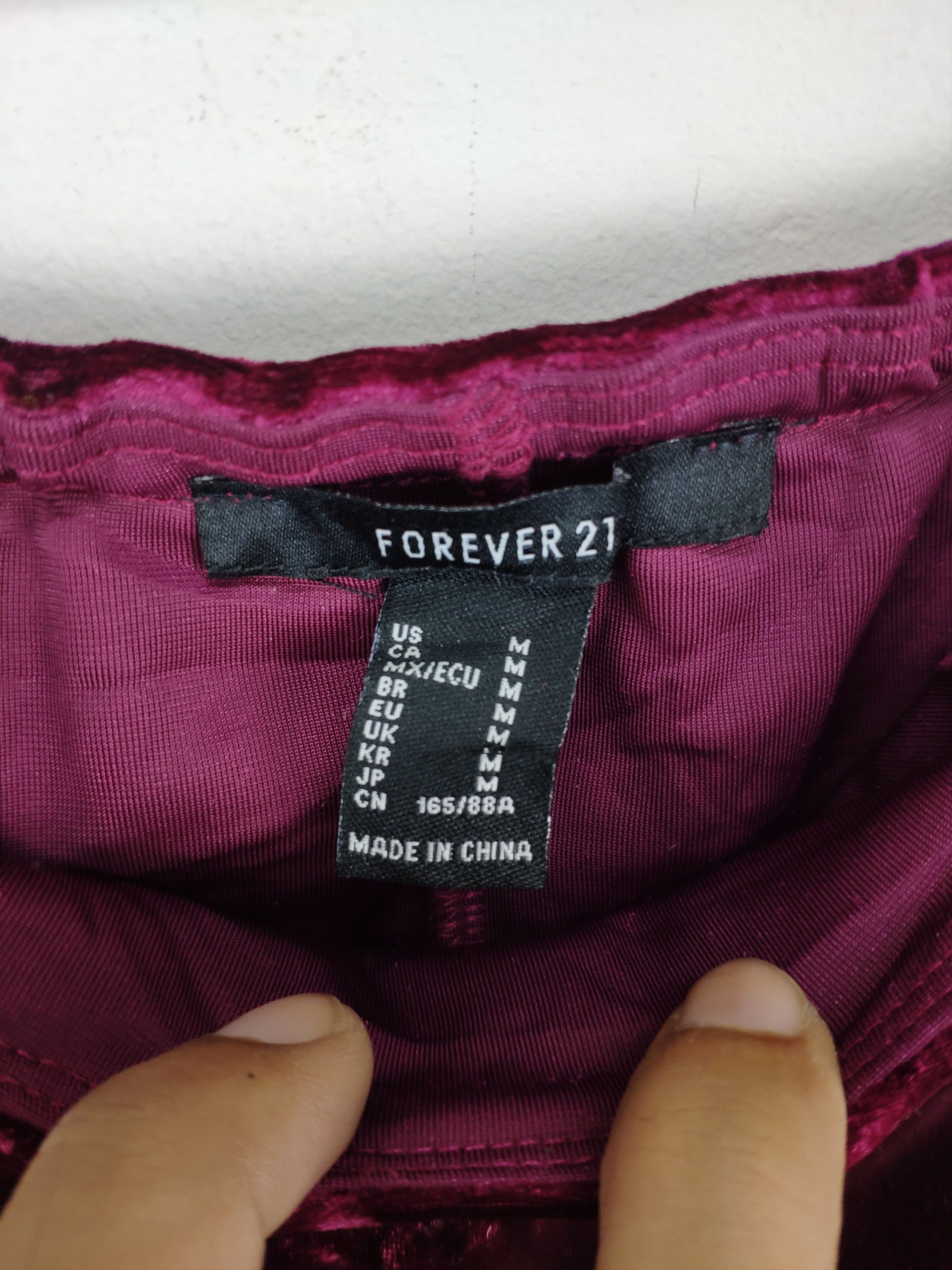 Forever 21 Summer Cropped Top Velvet Forever 21 Size M / US 6-8 / IT 42-44 - 3 Thumbnail