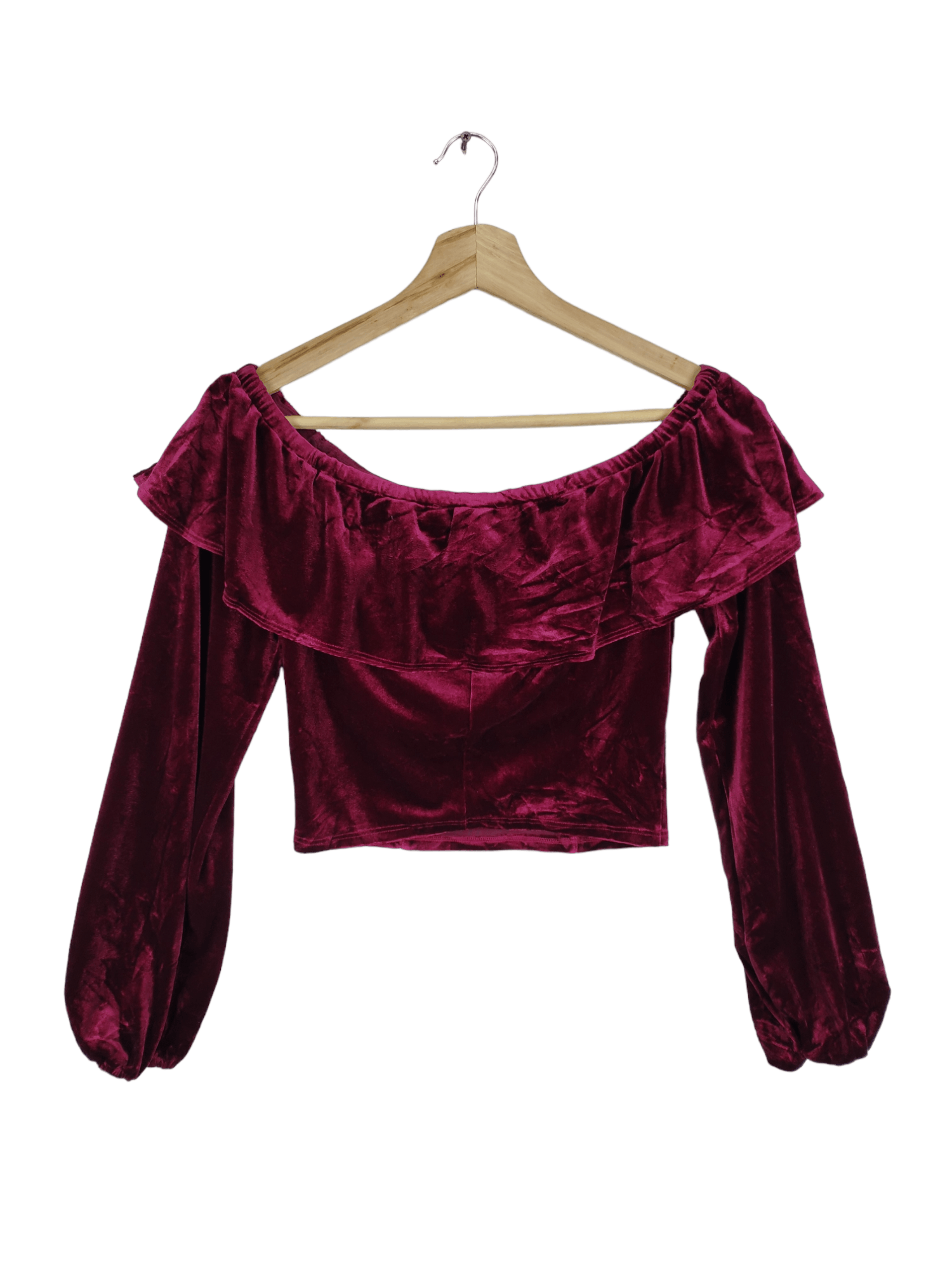 Forever 21 Summer Cropped Top Velvet Forever 21 Size M / US 6-8 / IT 42-44 - 2 Thumbnail