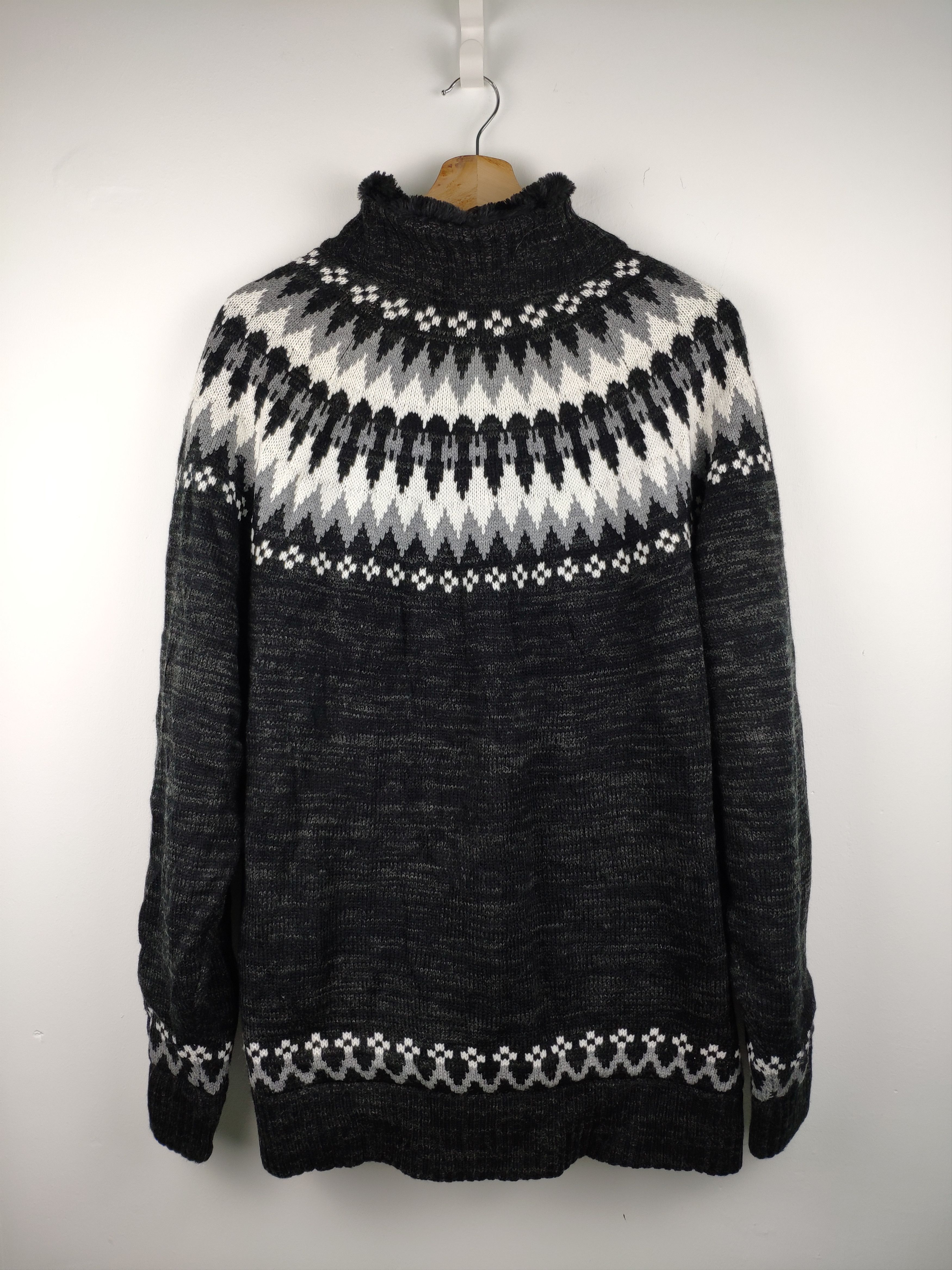 Steal 💥 Vintage Wool Jacket Turtle Neck Wakanda Style