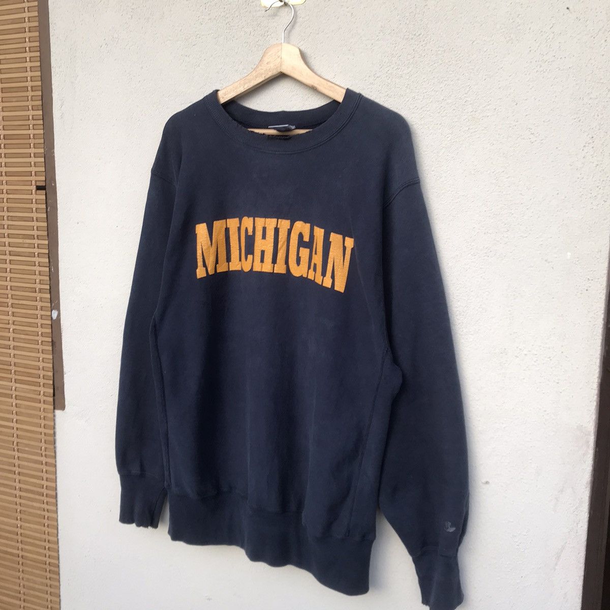 Champion × Vintage Vintage Trashed Michigan by Champion reverse weave crewneck Size US XL / EU 56 / 4 - 2 Thumbnail
