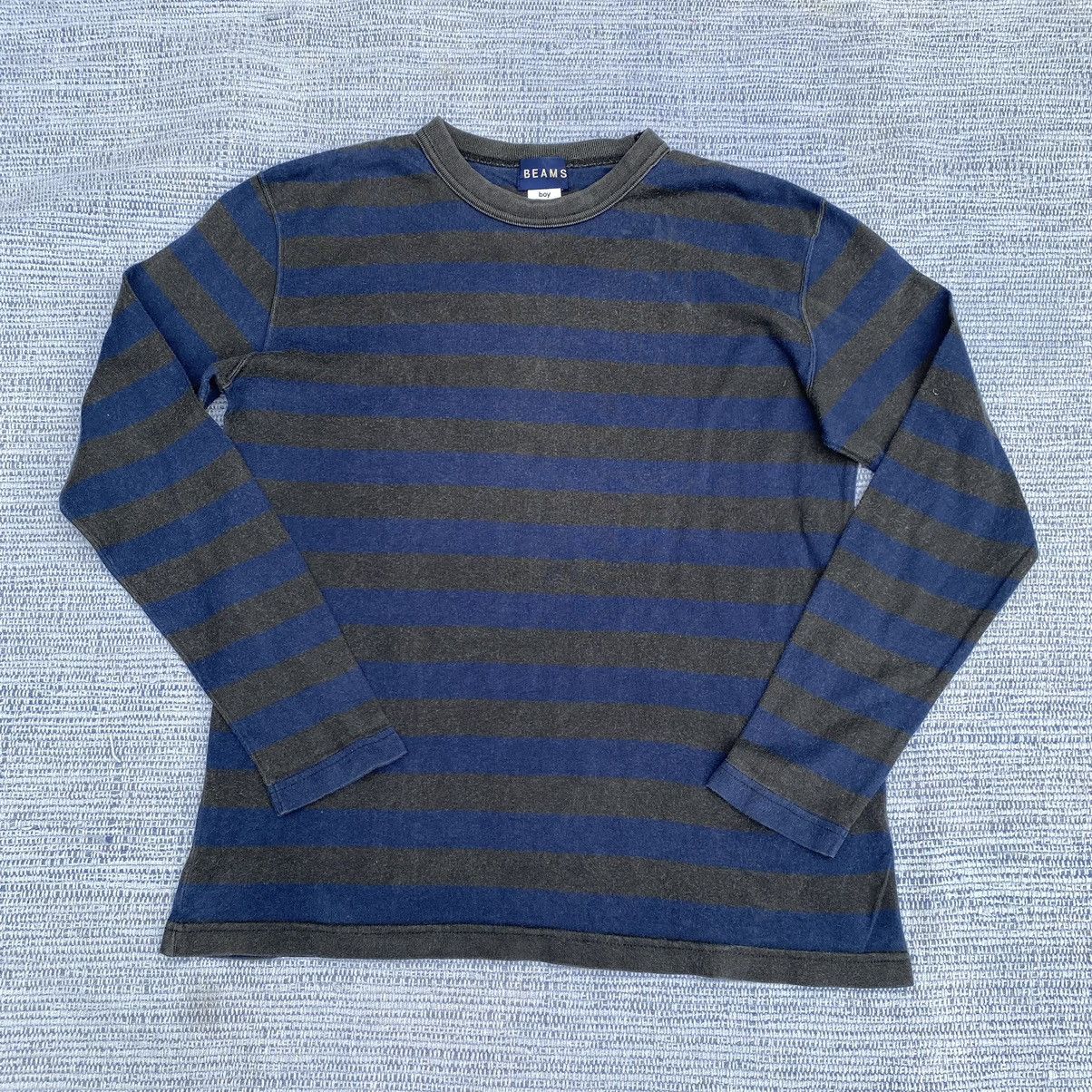 Beams Plus striped blue longsleeve Size M / US 6-8 / IT 42-44 - 1 Thumbnail