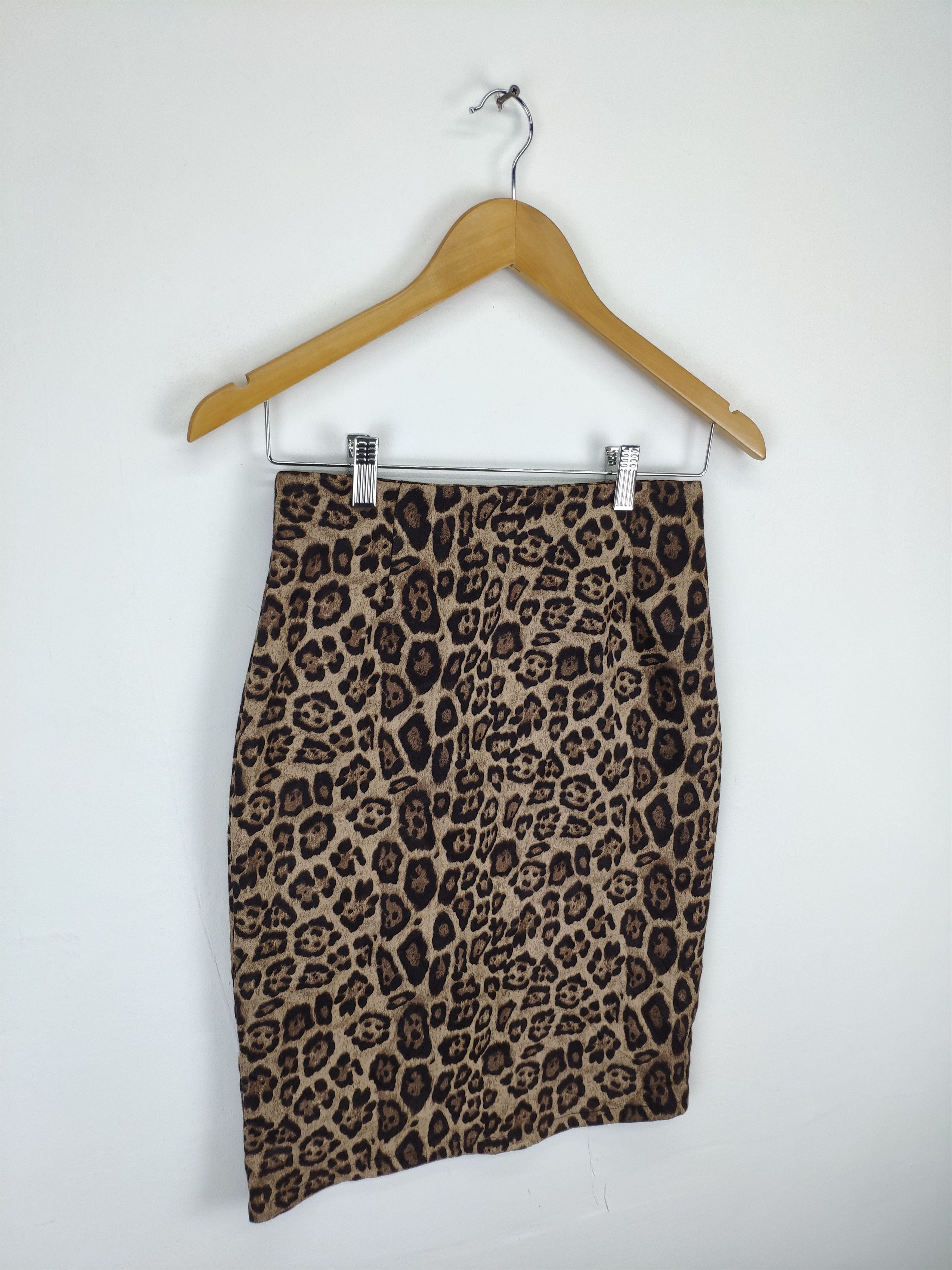 Japanese Brand Vintage Leopard Mini Skirt Fullprint Unbranded Size 26" / US 2 / IT 38 - 3 Thumbnail