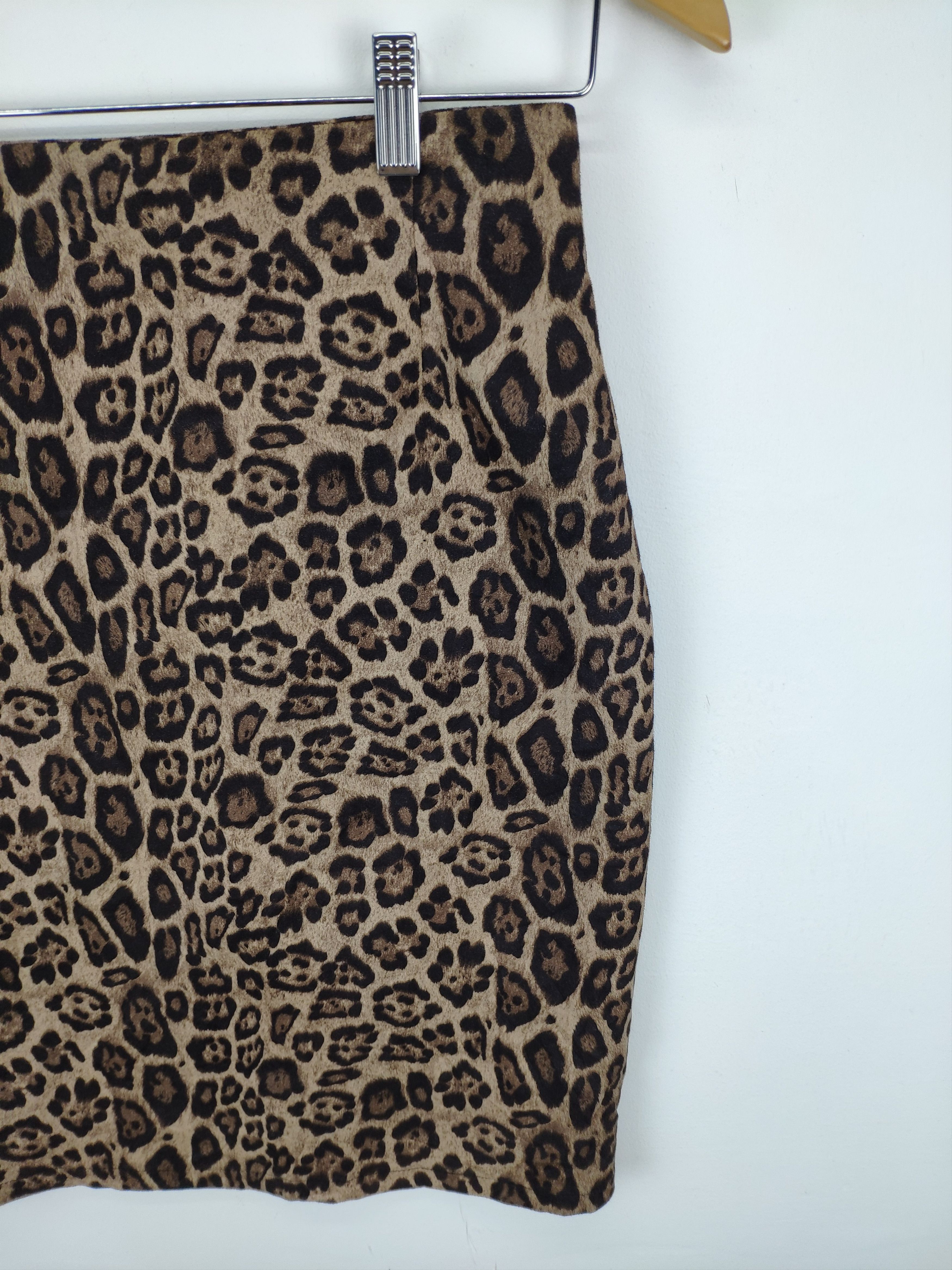 Japanese Brand Vintage Leopard Mini Skirt Fullprint Unbranded Size 26" / US 2 / IT 38 - 4 Thumbnail