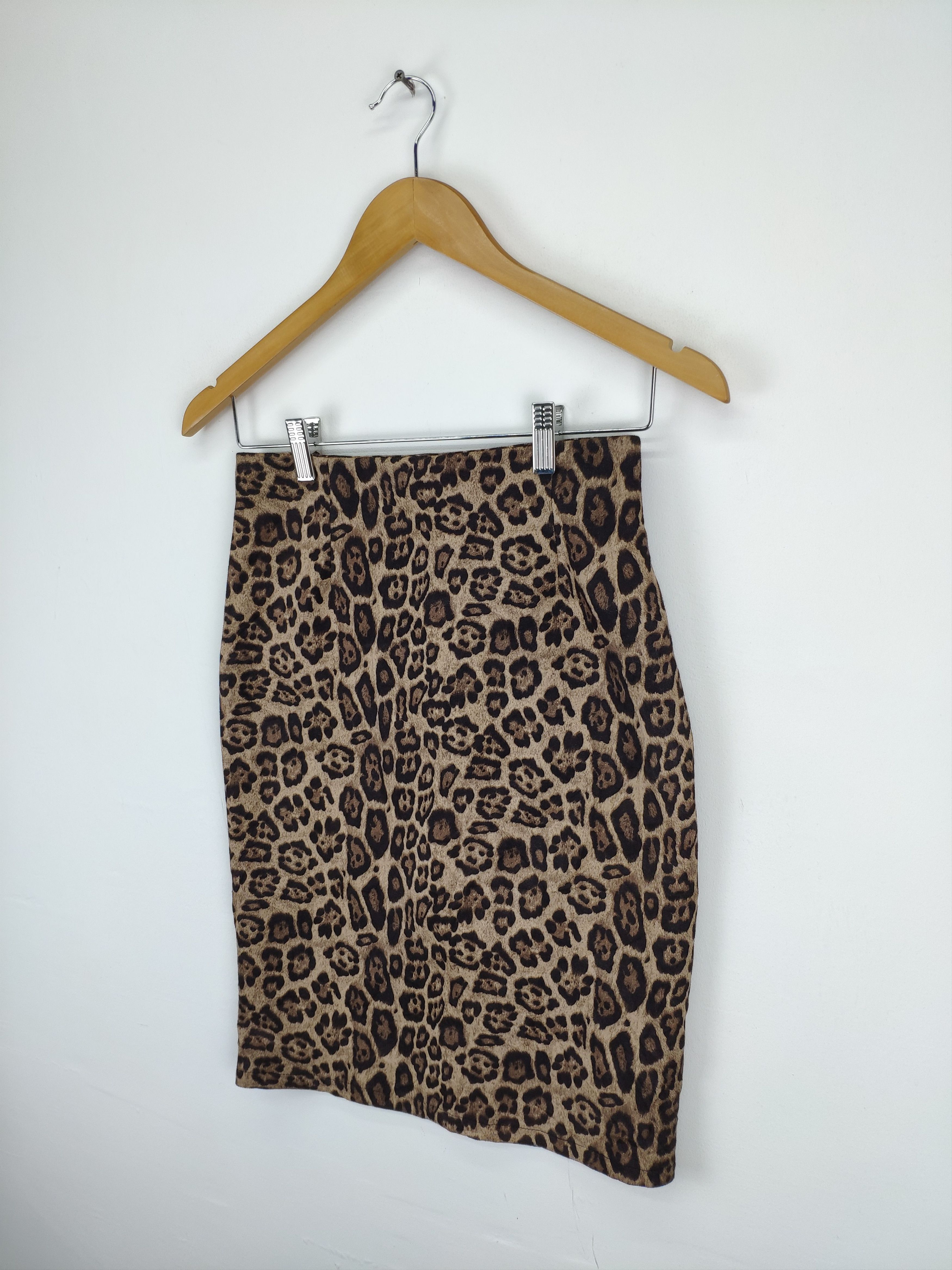 Japanese Brand Vintage Leopard Mini Skirt Fullprint Unbranded Size 26" / US 2 / IT 38 - 2 Thumbnail