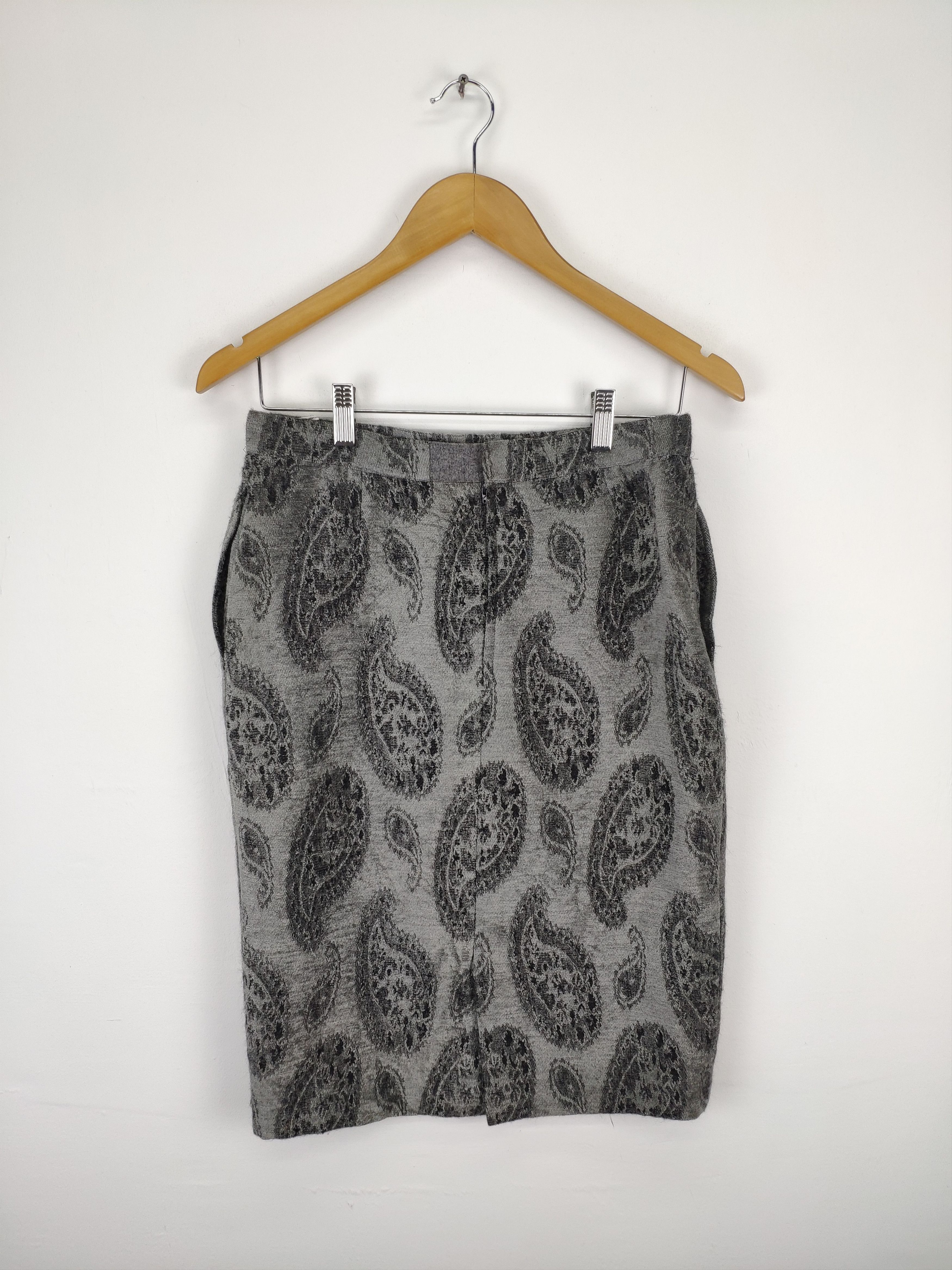 Designer × Ungaro Paris Ungaro Paris Wool Mini Skirt Paisley Style Size 28" / US 6 / IT 42 - 16 Thumbnail