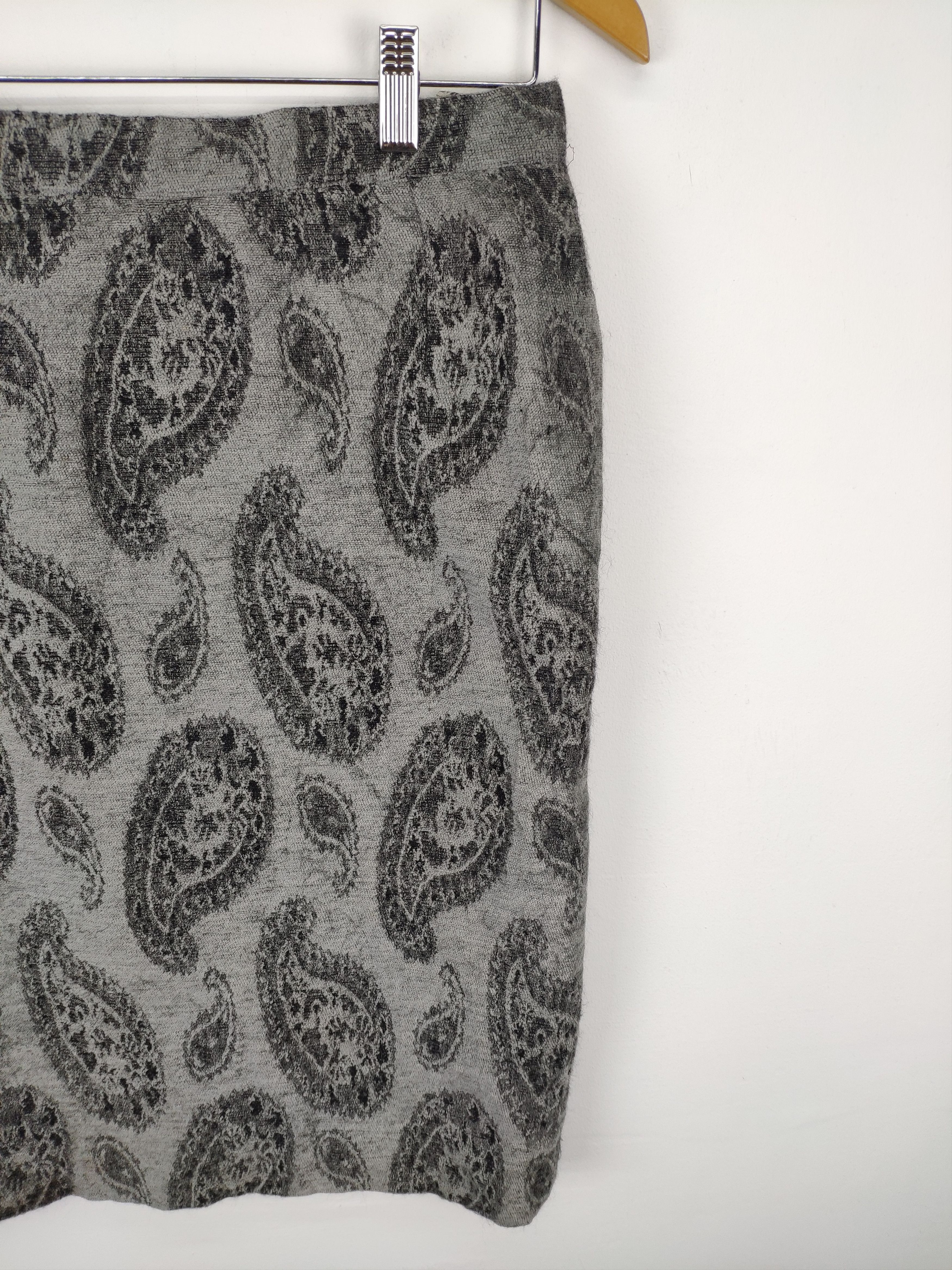 Designer × Ungaro Paris Ungaro Paris Wool Mini Skirt Paisley Style Size 28" / US 6 / IT 42 - 4 Thumbnail