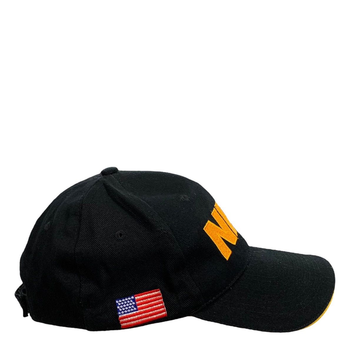 Vintage NRA National Rifle Association Black & Gold USA Flag Hat Size ONE SIZE - 2 Thumbnail