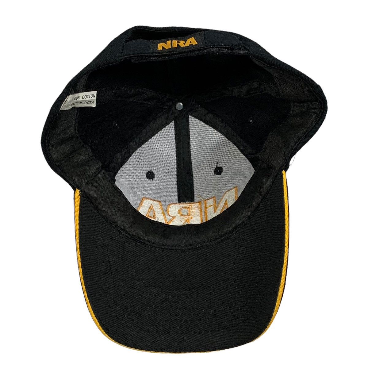 Vintage NRA National Rifle Association Black & Gold USA Flag Hat Size ONE SIZE - 4 Thumbnail