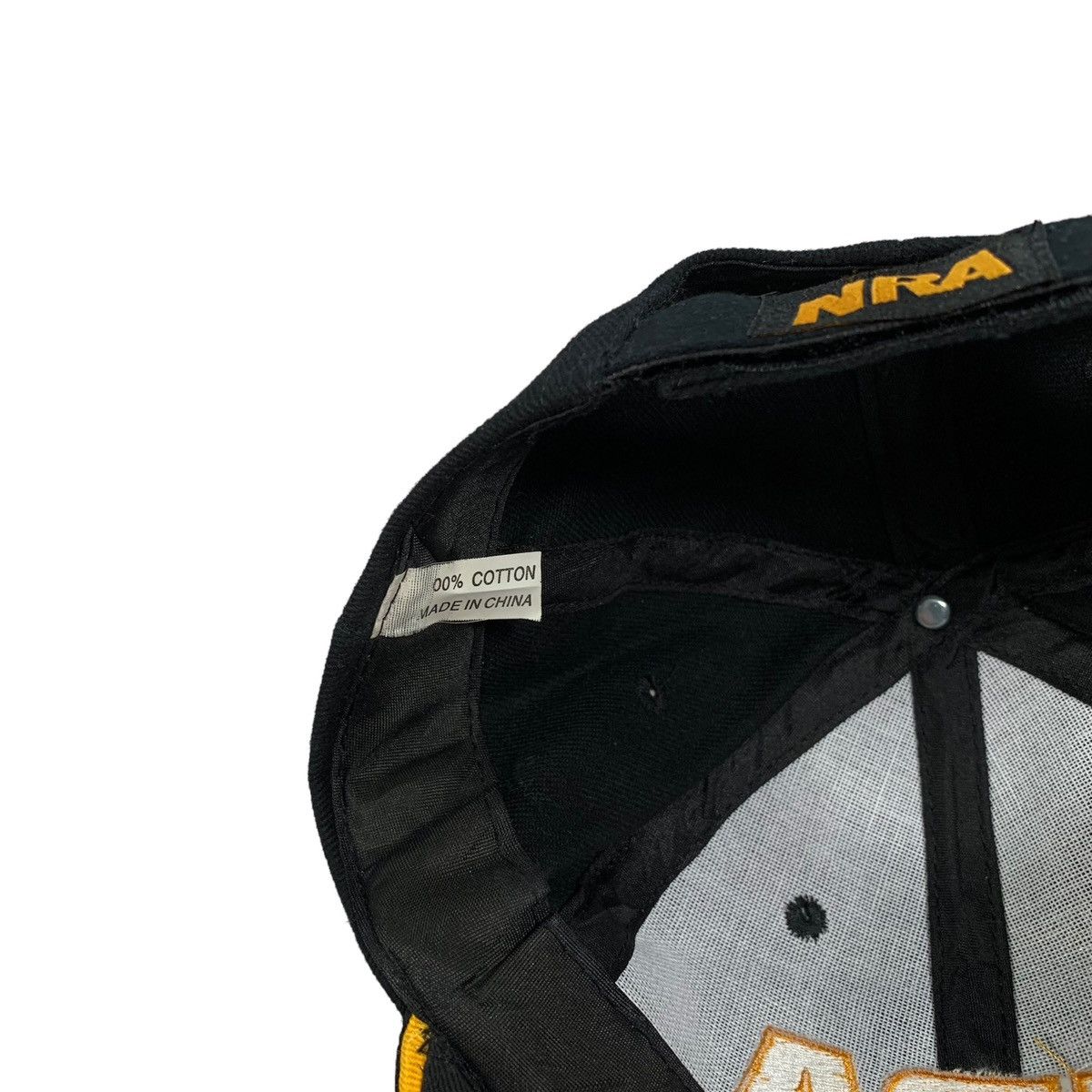 Vintage NRA National Rifle Association Black & Gold USA Flag Hat Size ONE SIZE - 5 Thumbnail