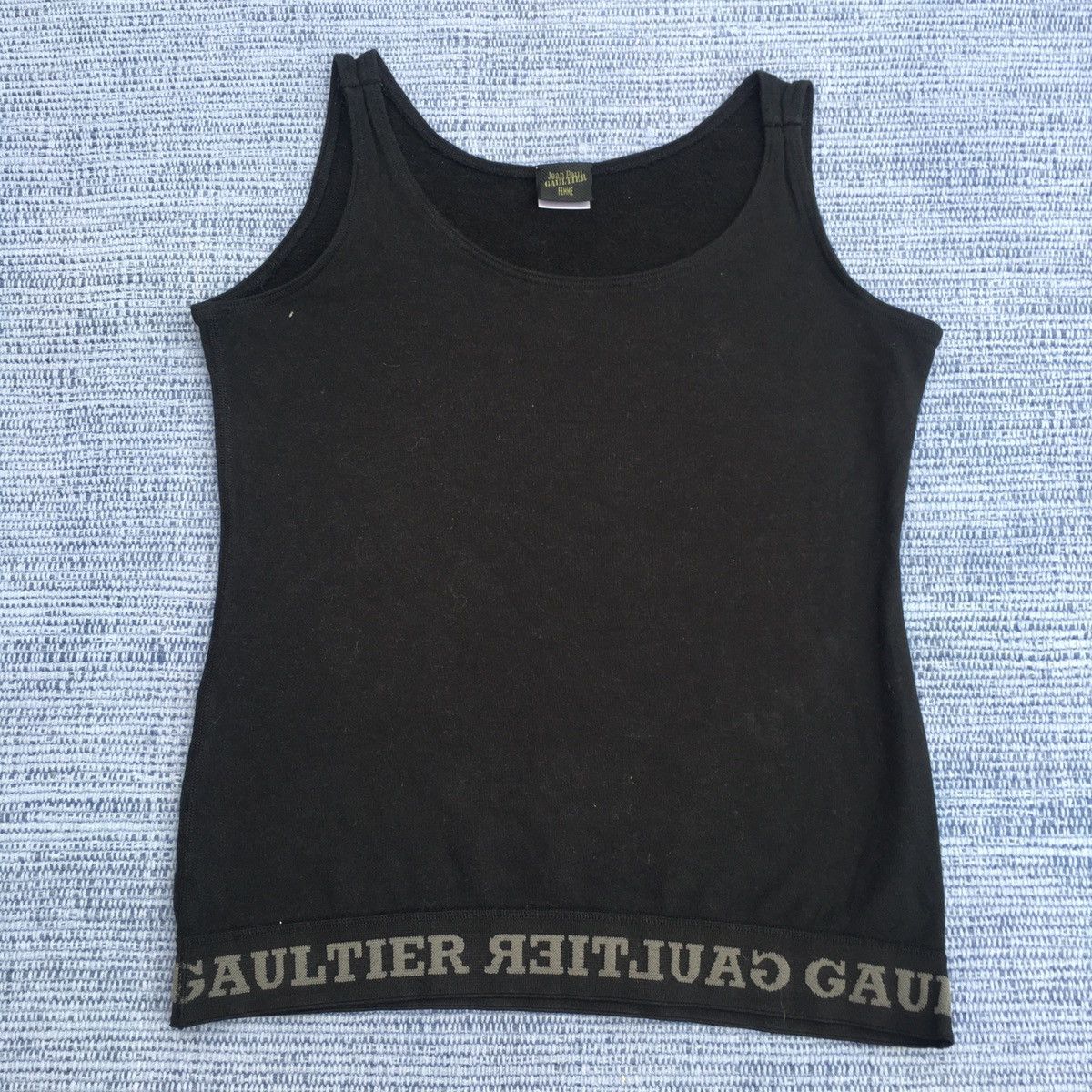 image of Jean Paul Gaultier Black Tank, Men's (Size Medium)