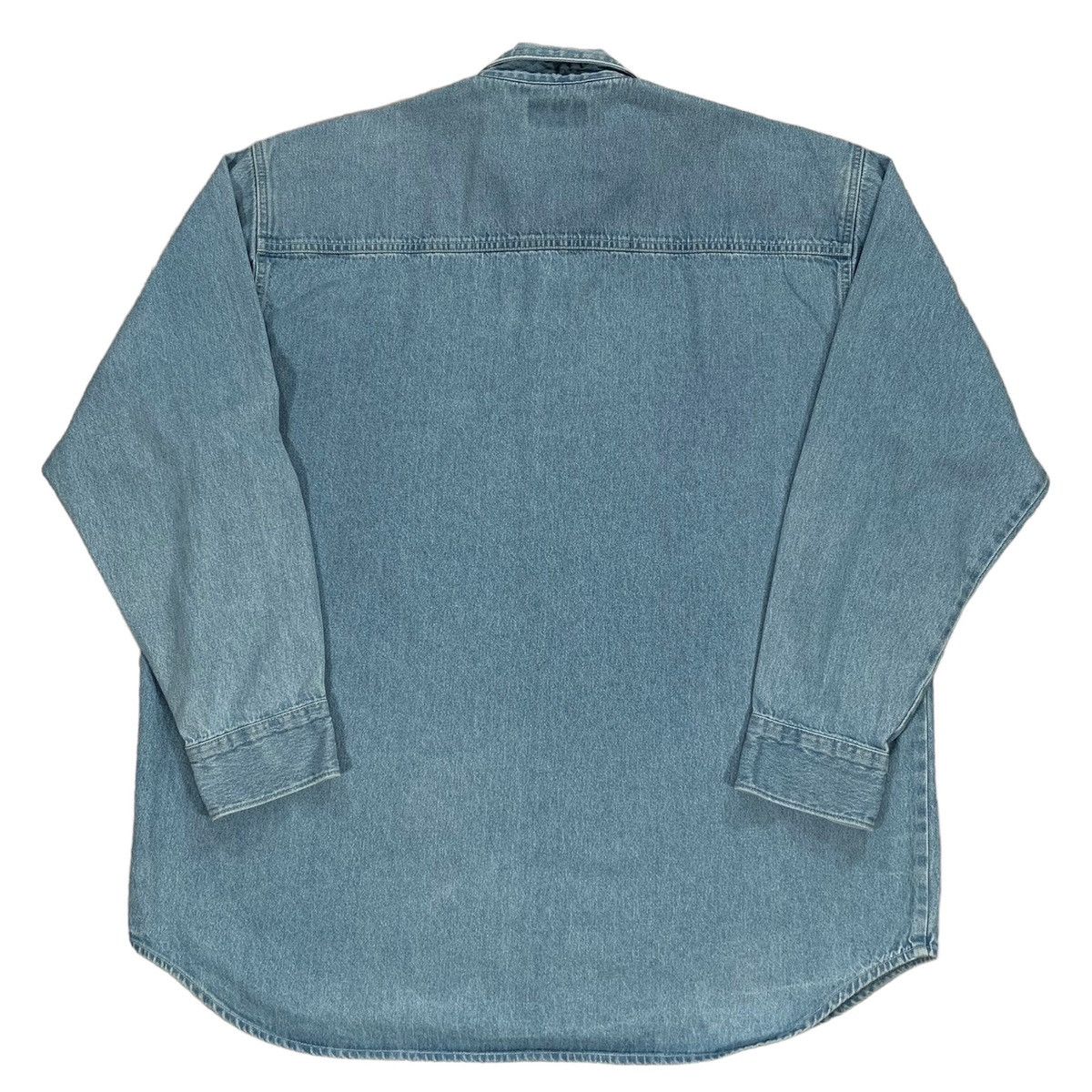 Vintage VTG St Peter & Paul School Riel Wisconsin L/S Denim Shirt Size US XL / EU 56 / 4 - 3 Thumbnail