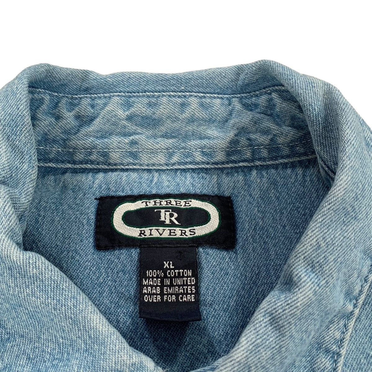Vintage VTG St Peter & Paul School Riel Wisconsin L/S Denim Shirt Size US XL / EU 56 / 4 - 4 Thumbnail