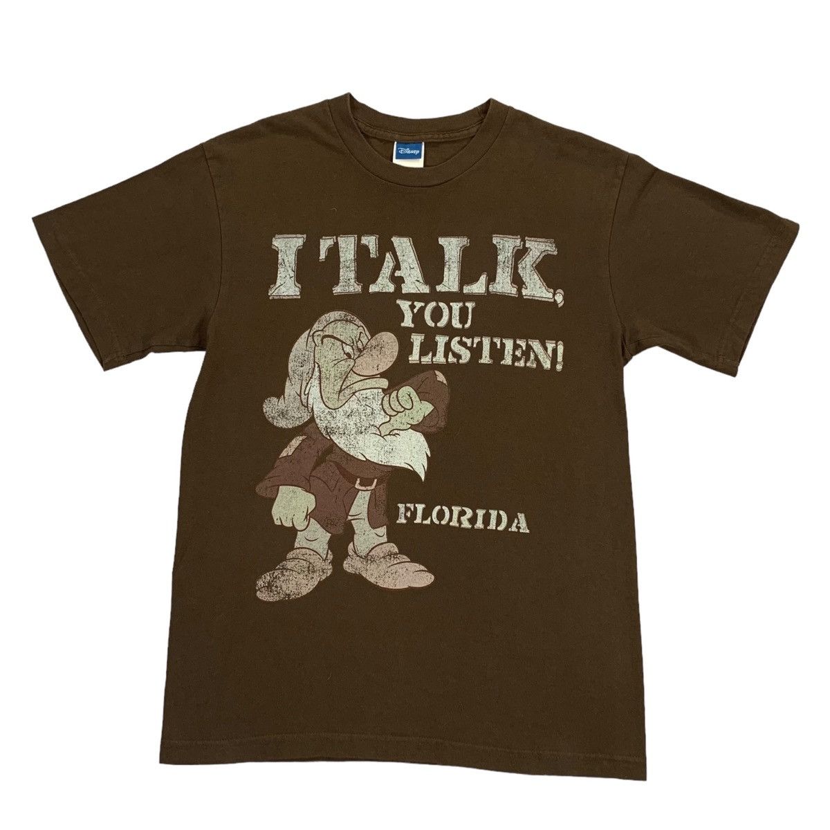 Disney VTG Disney Grumpy I Talk You Listen Florida Brown T Shirt Size US M / EU 48-50 / 2 - 1 Thumbnail