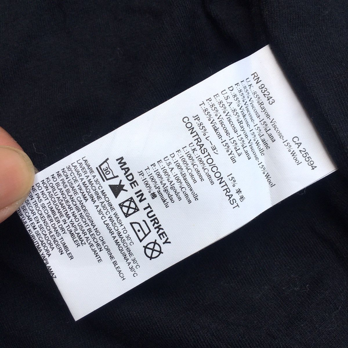 Diesel asymetrical black rayon-wool jacket Size US S / EU 44-46 / 1 - 9 Thumbnail