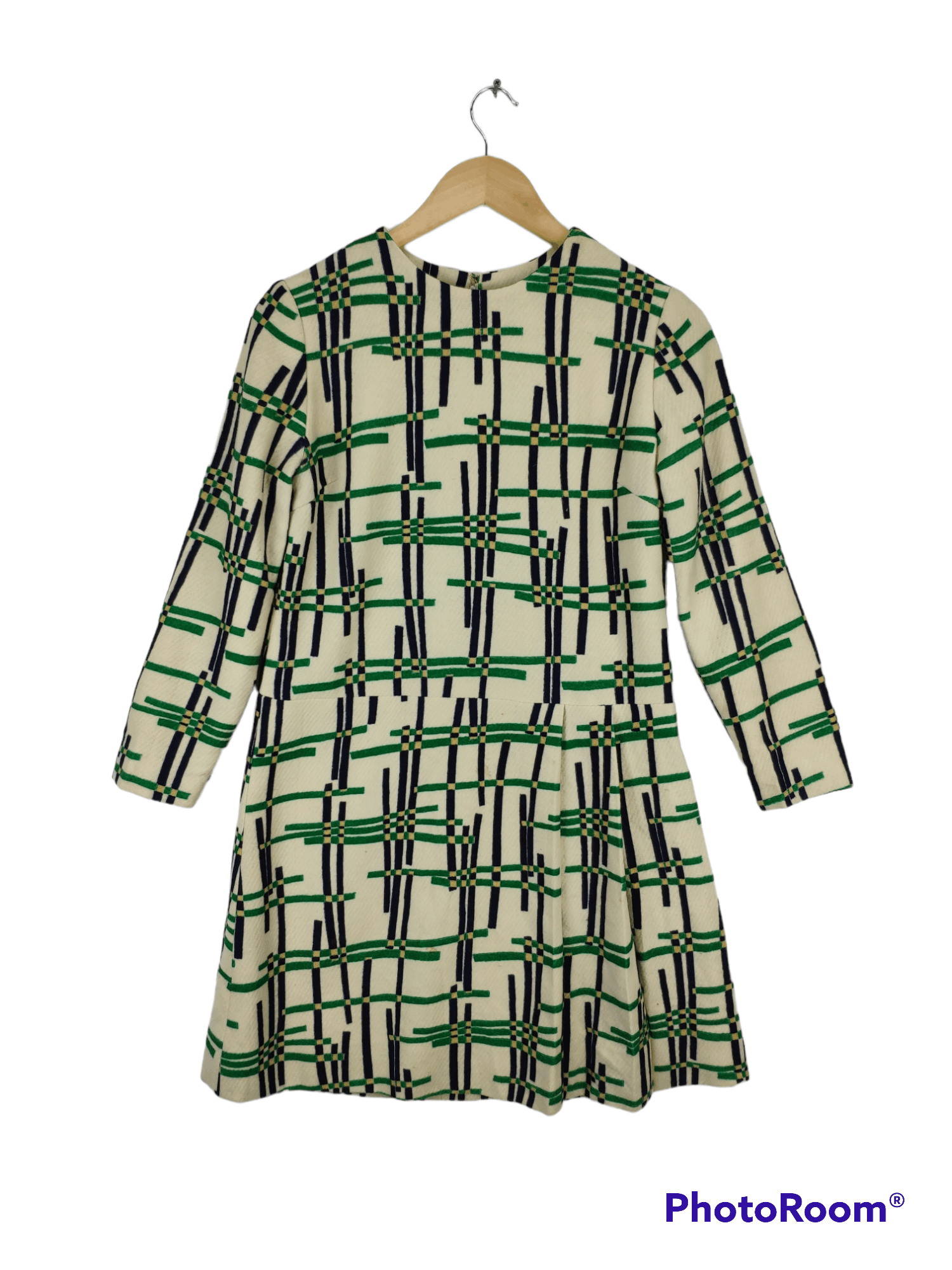 Designer × Japanese Brand Vintage Wool Mini Dress Pattern by Ladies Fashion Size S / US 4 / IT 40 - 1 Thumbnail