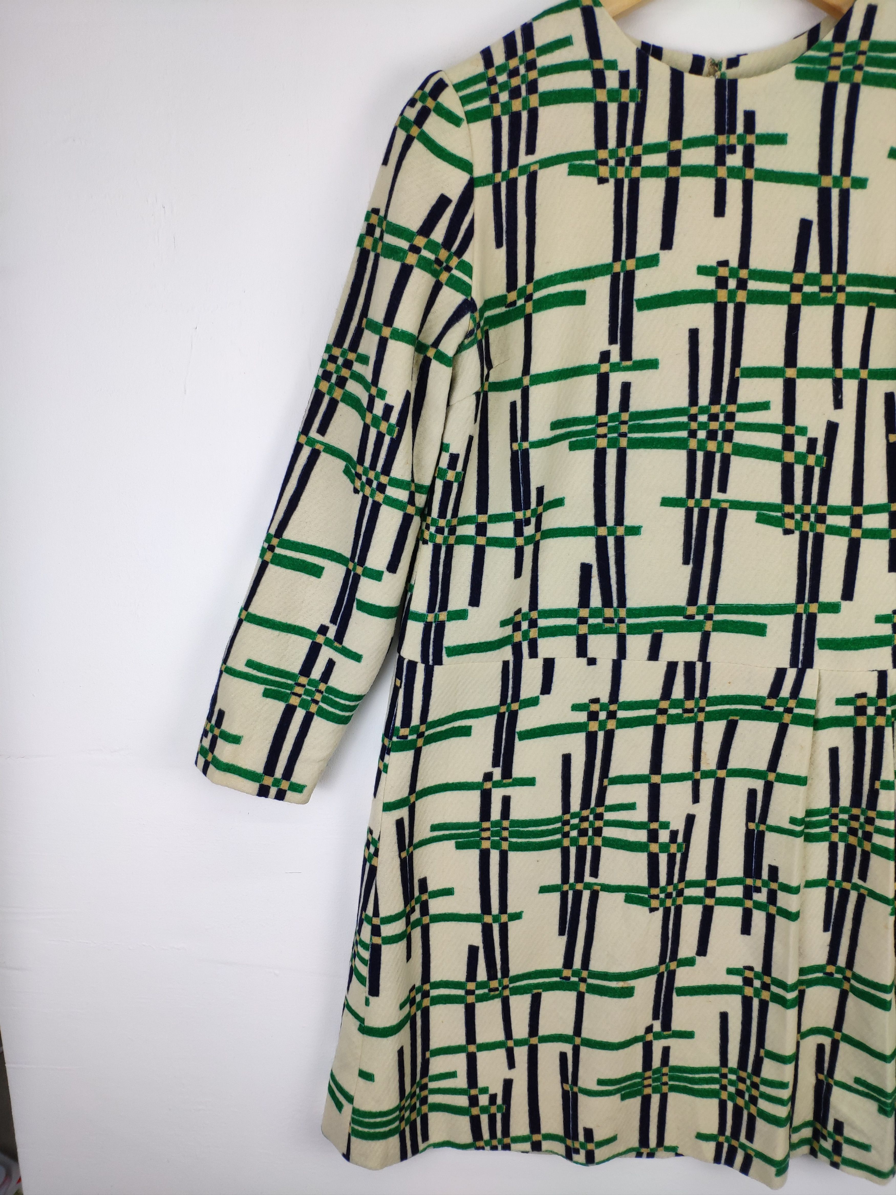 Designer × Japanese Brand Vintage Wool Mini Dress Pattern by Ladies Fashion Size S / US 4 / IT 40 - 6 Thumbnail