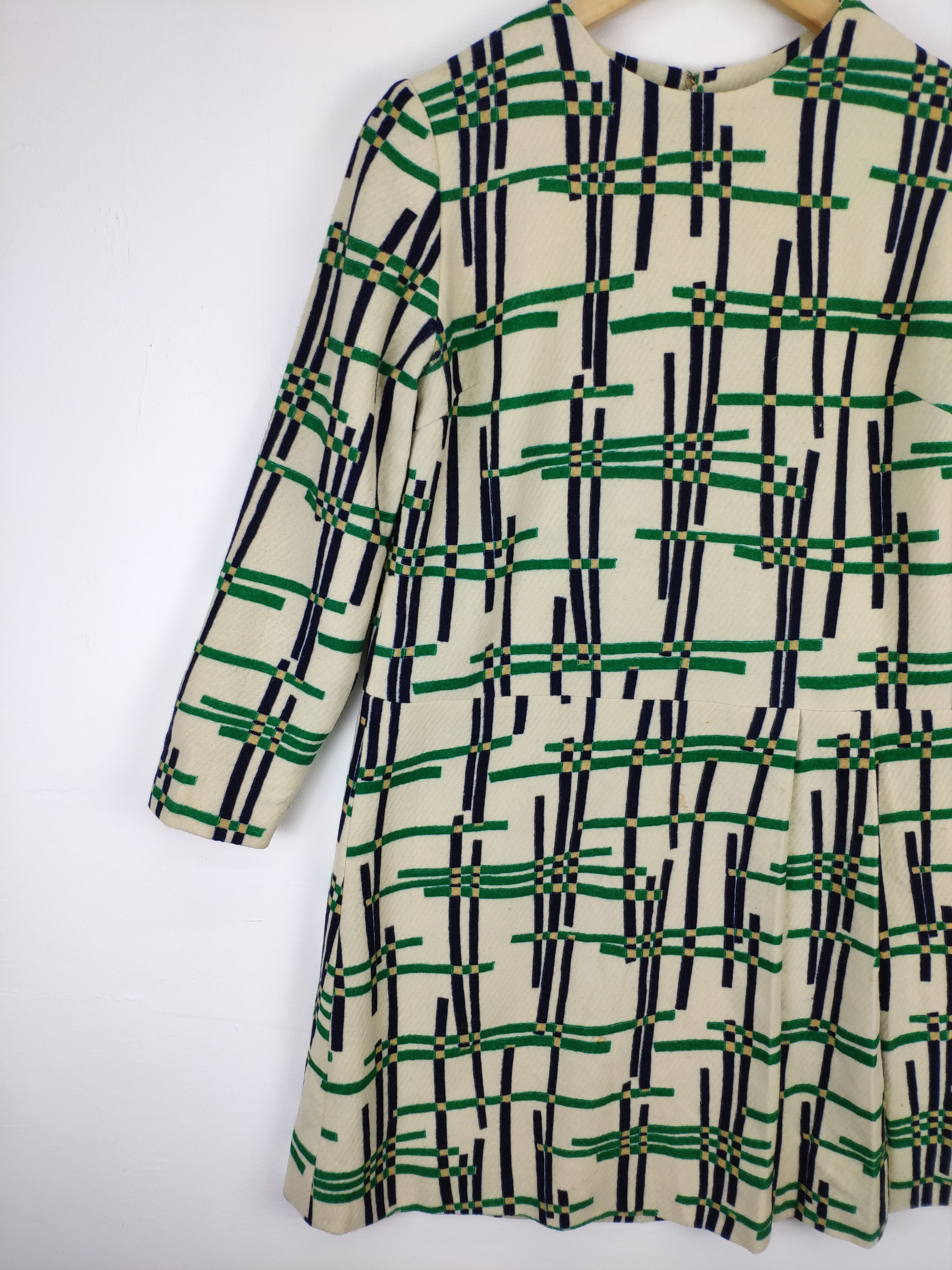 Designer × Japanese Brand Vintage Wool Mini Dress Pattern by Ladies Fashion Size S / US 4 / IT 40 - 7 Thumbnail