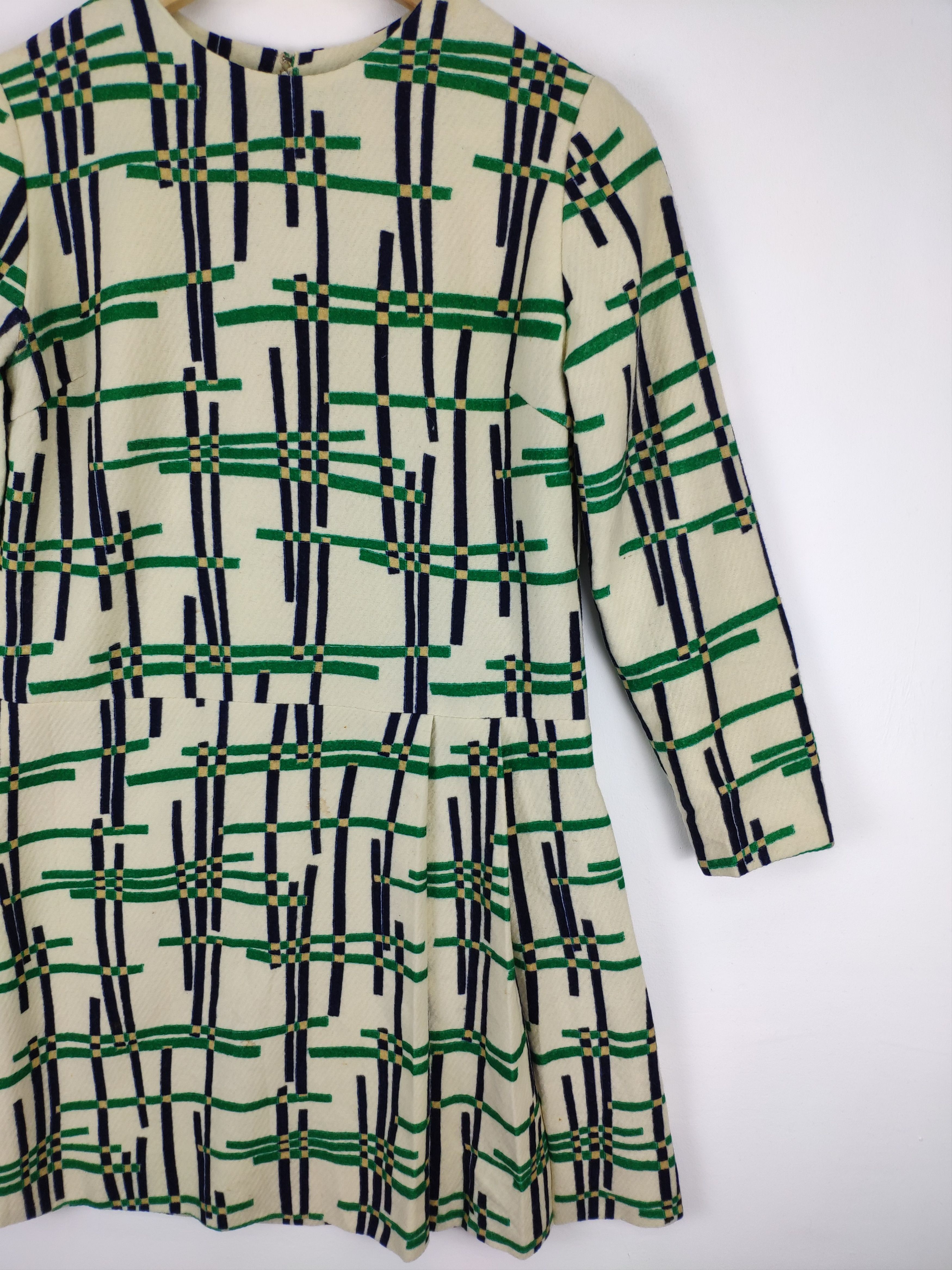 Designer × Japanese Brand Vintage Wool Mini Dress Pattern by Ladies Fashion Size S / US 4 / IT 40 - 8 Thumbnail