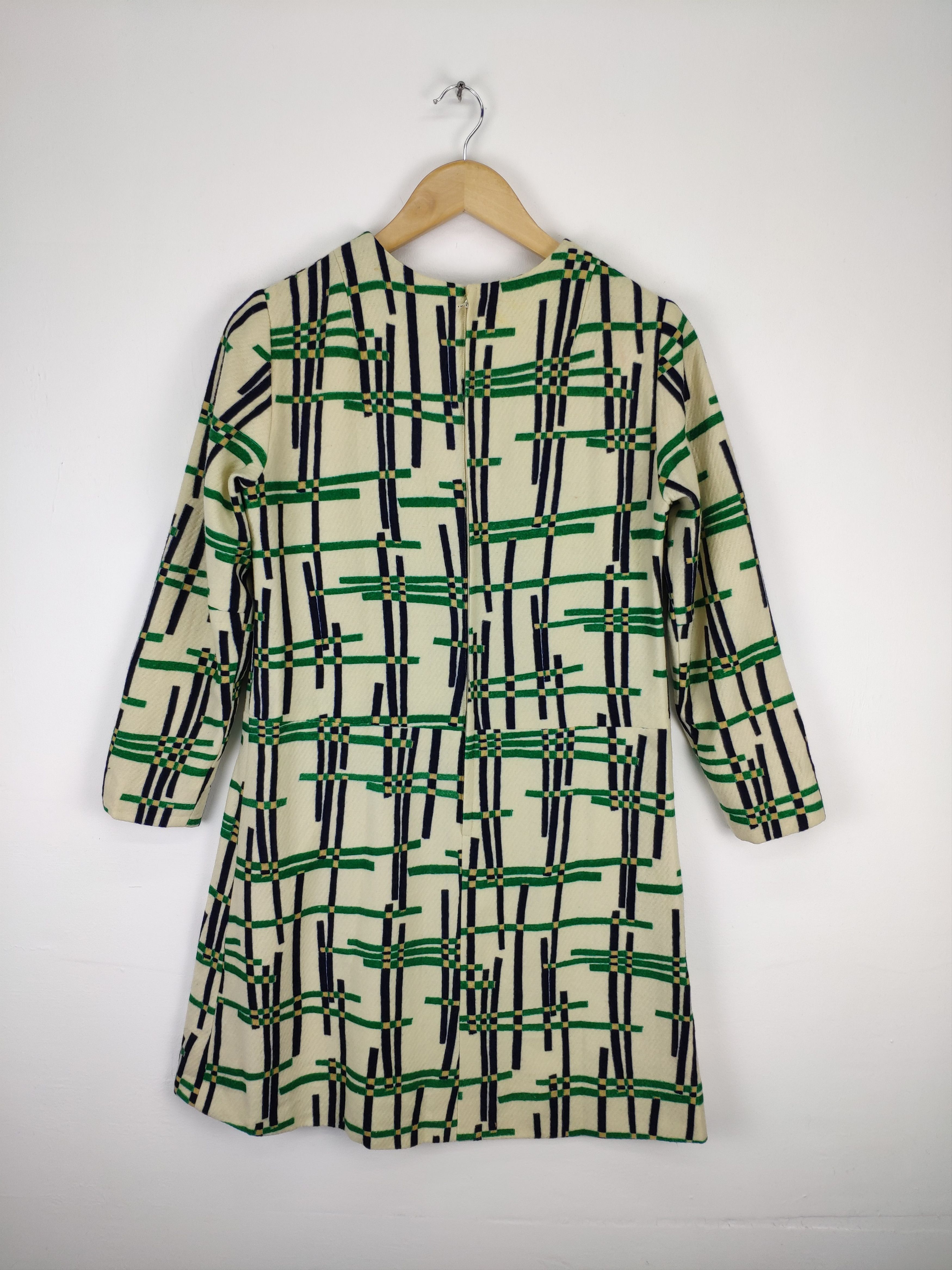 Designer × Japanese Brand Vintage Wool Mini Dress Pattern by Ladies Fashion Size S / US 4 / IT 40 - 17 Thumbnail