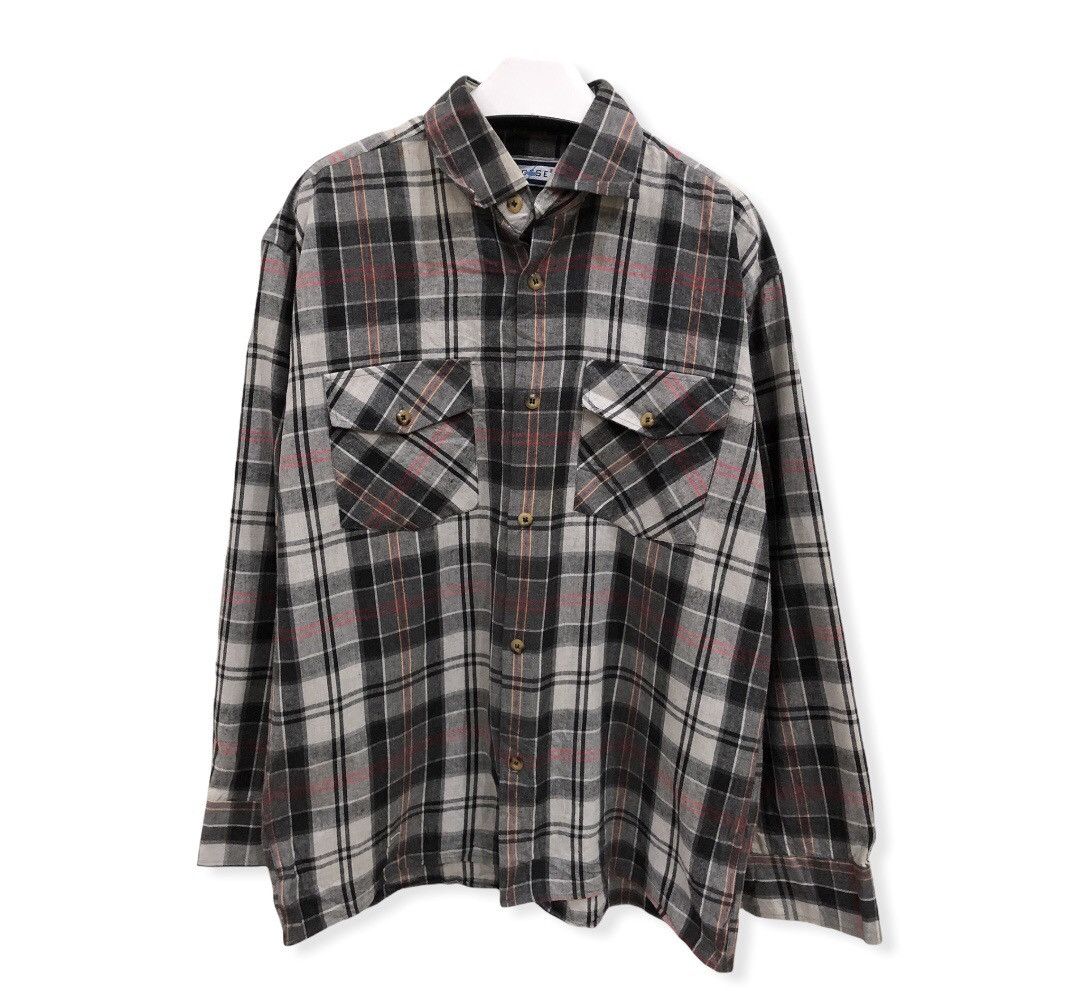 Vintage Vintage Bigese Plaid tartan Flannel Shirt 👕 Size US M / EU 48-50 / 2 - 1 Thumbnail