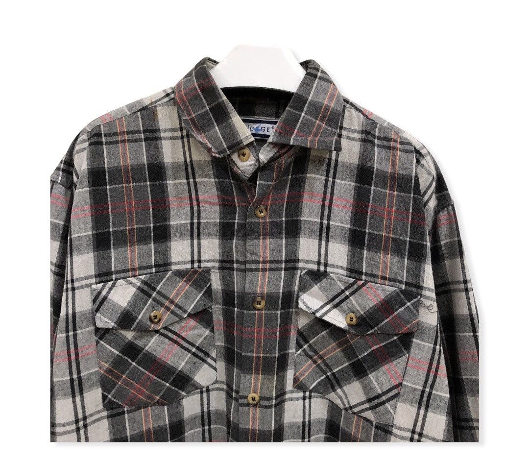 Vintage Vintage Bigese Plaid tartan Flannel Shirt 👕 Size US M / EU 48-50 / 2 - 3 Thumbnail