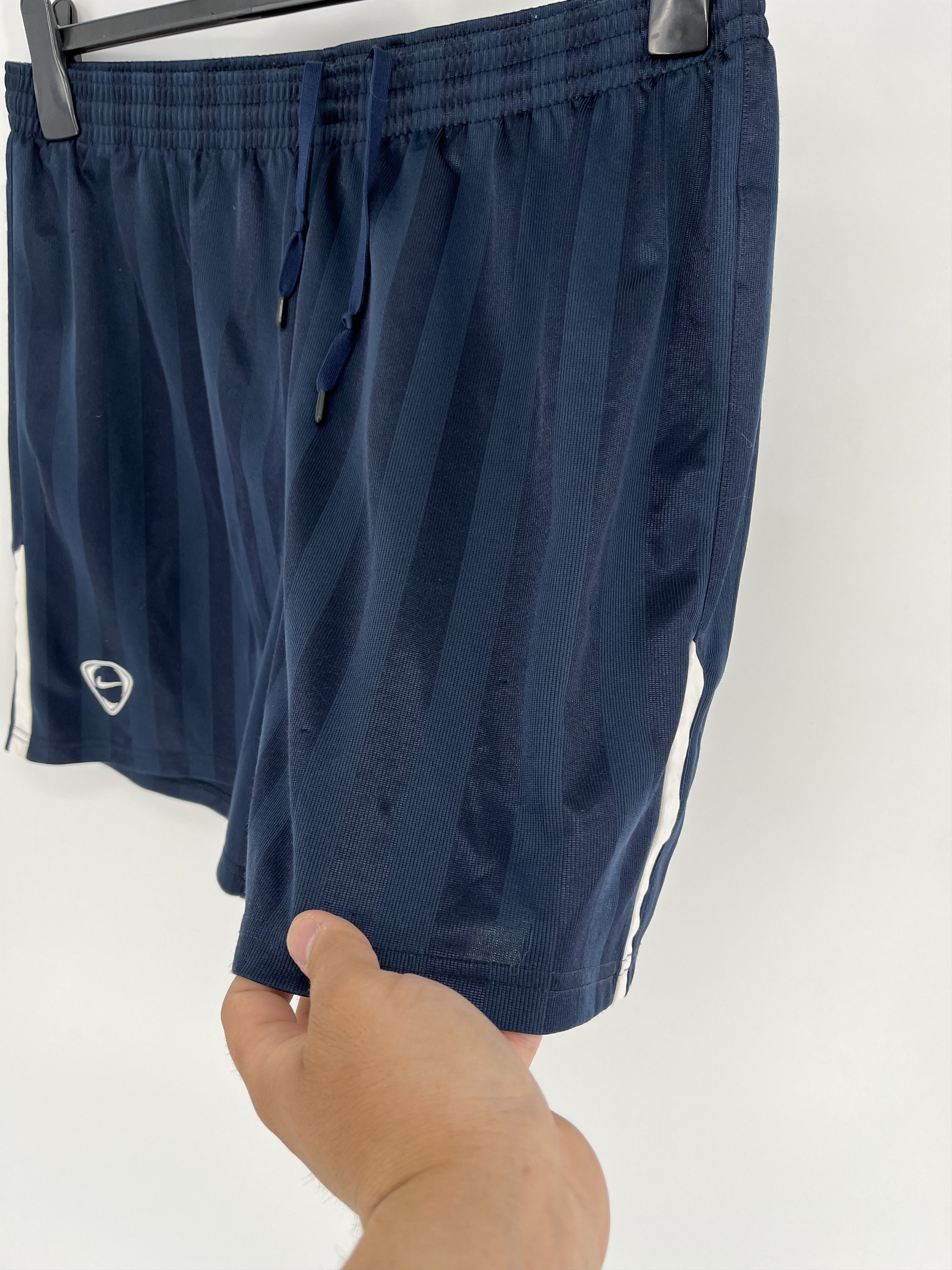 Nike × Vintage 90s Vintage Nike Black Nylon Mini Swoosh Shorts Travis Style Size US 32 / EU 48 - 4 Thumbnail