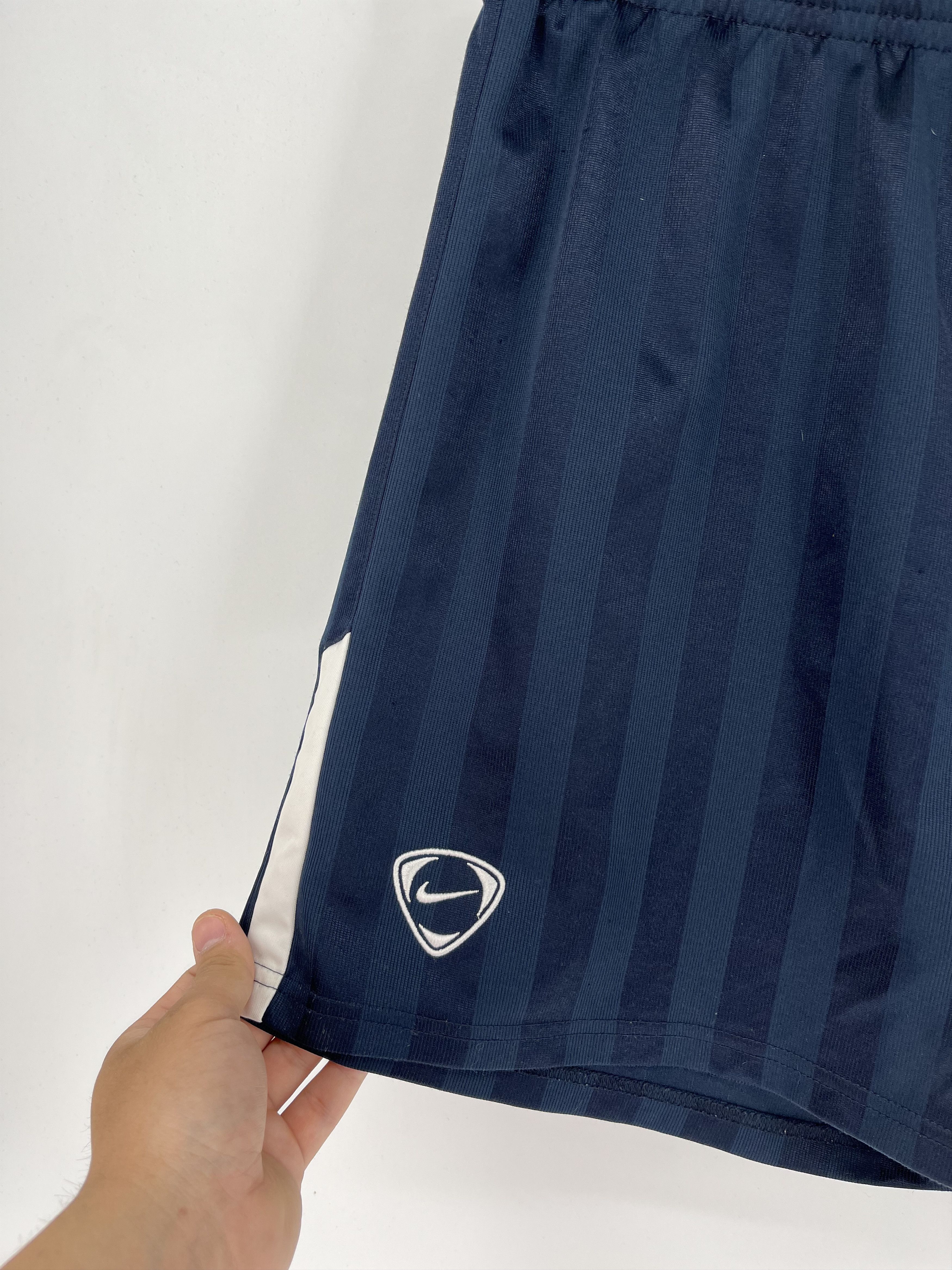 Nike × Vintage 90s Vintage Nike Black Nylon Mini Swoosh Shorts Travis Style Size US 32 / EU 48 - 2 Thumbnail