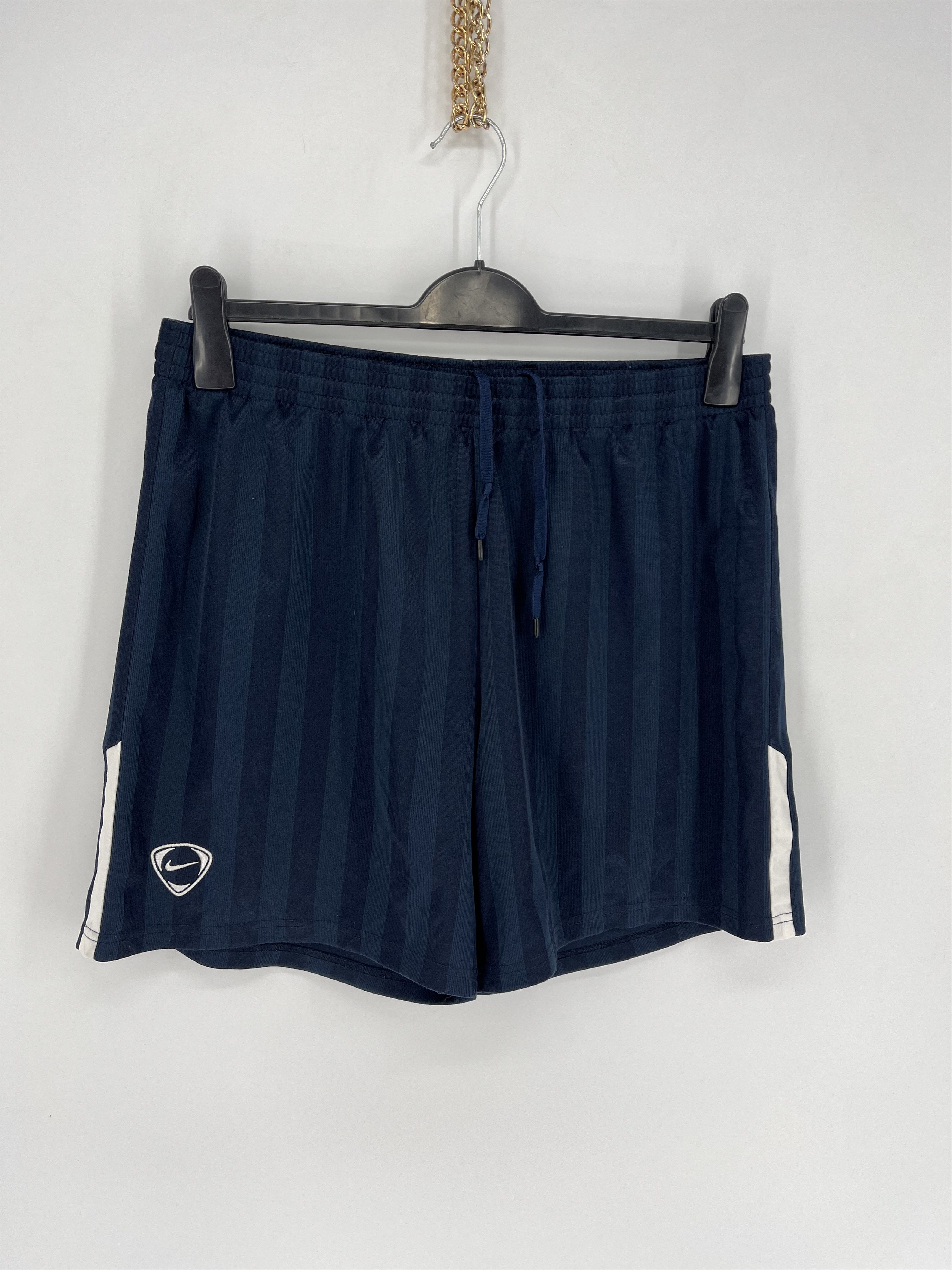 Nike × Vintage 90s Vintage Nike Black Nylon Mini Swoosh Shorts Travis Style Size US 32 / EU 48 - 1 Thumbnail