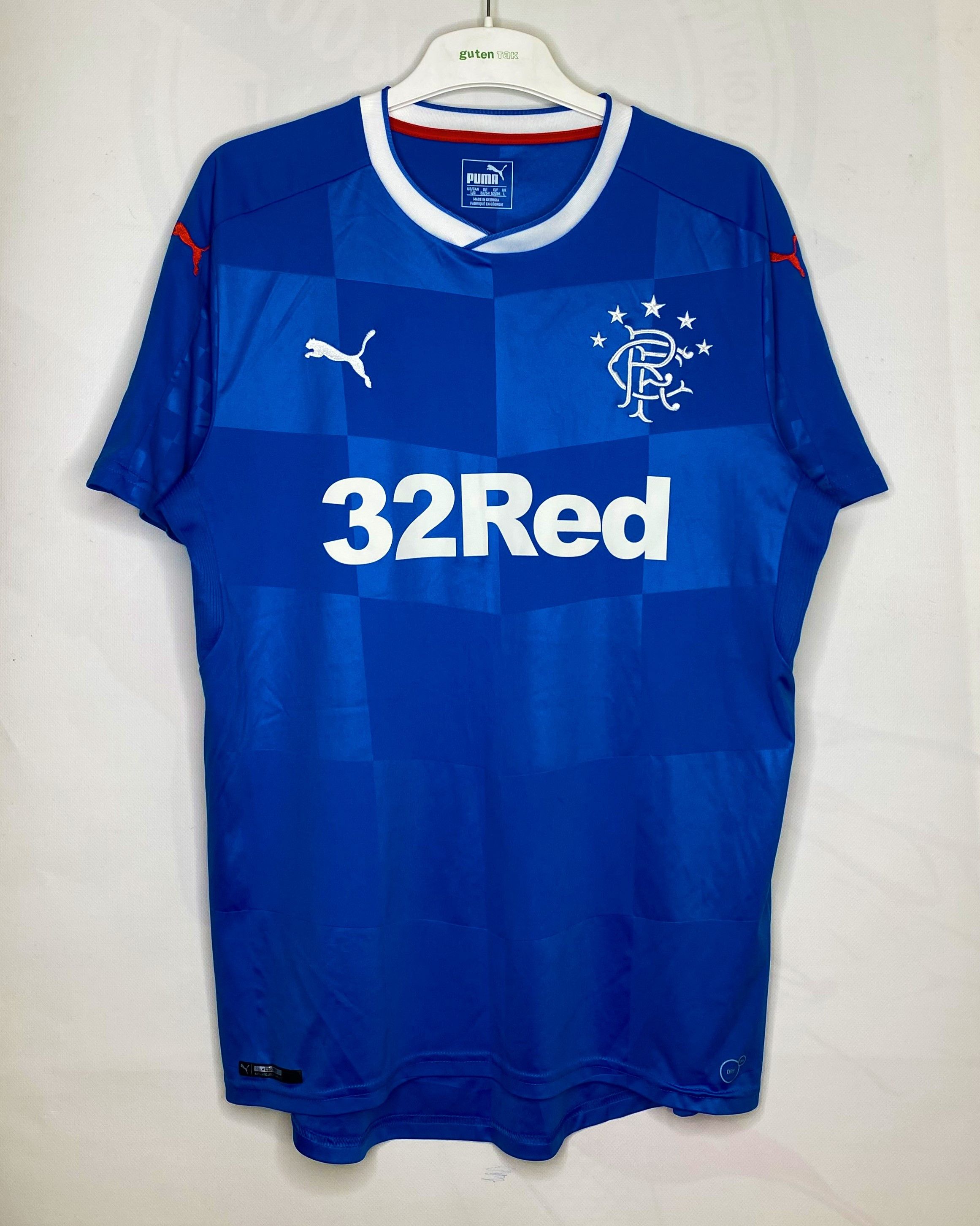 Puma RANGERS 2016 2018 HOME FOOTBALL SHIRT SOCCER JERSEY PUMA Size US L / EU 52-54 / 3 - 1 Thumbnail