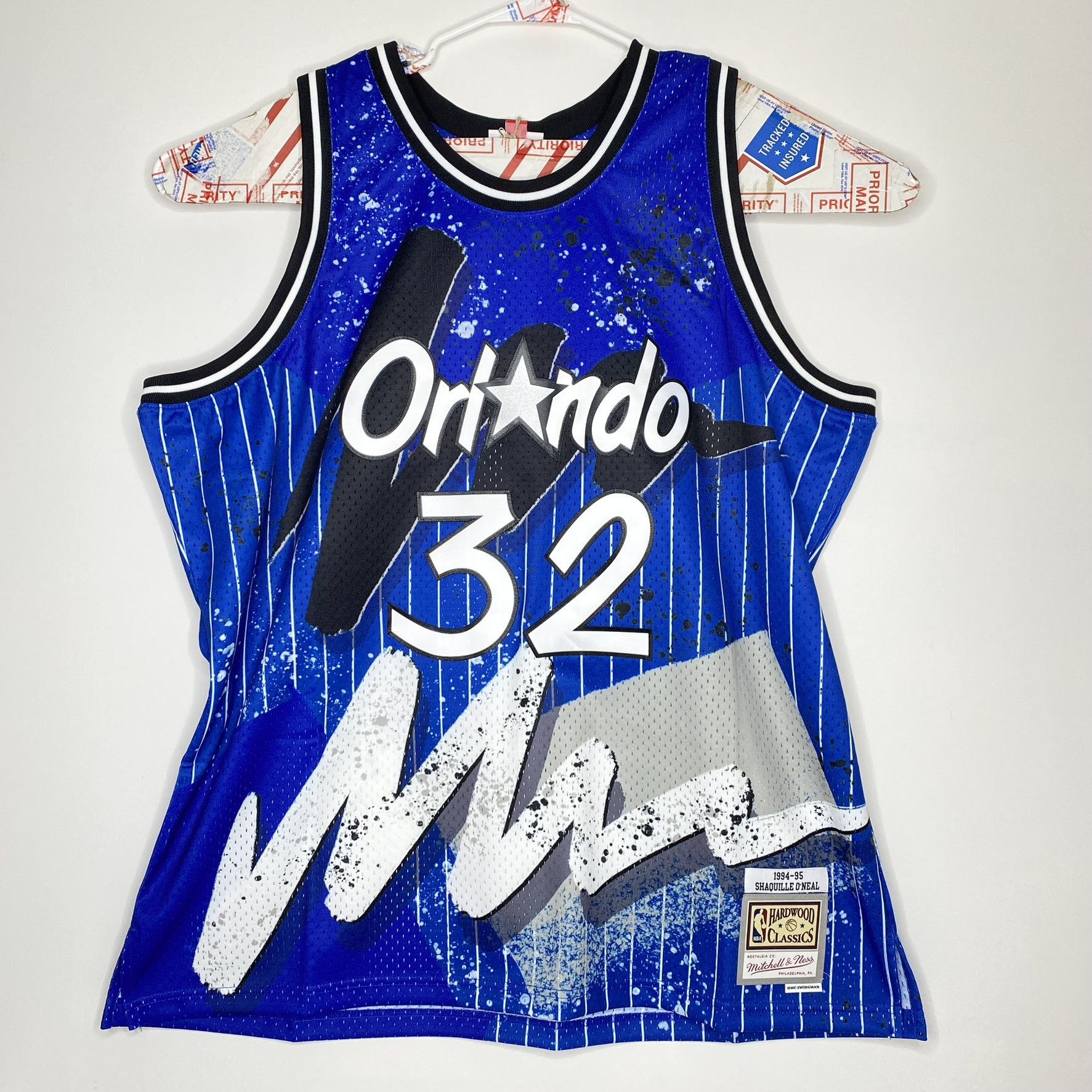 image of Mitchell Ness x NBA Orlando Magic Marble Shaq O'neal Mitchell & Ness Jersey, Men's (Size 2XL)